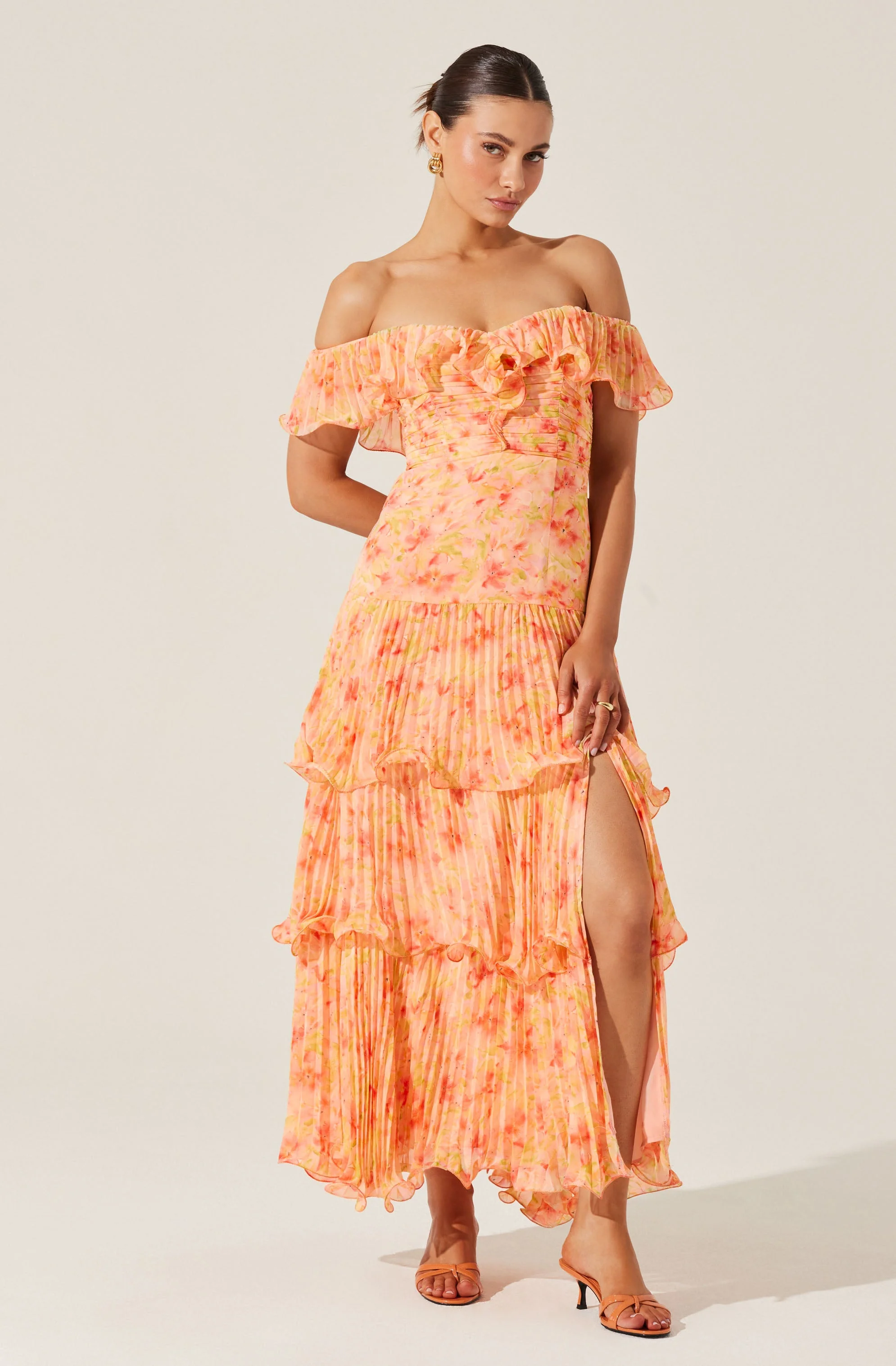 Wilder Pleated Floral Maxi Dress