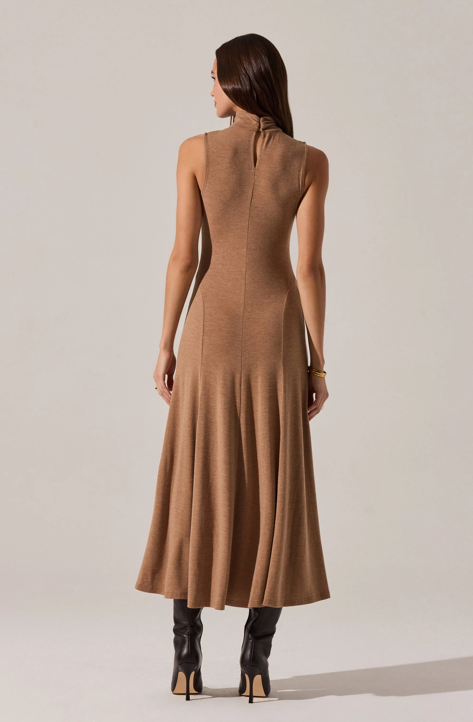 Haylie Sleeveless Turtleneck Sweater Dress