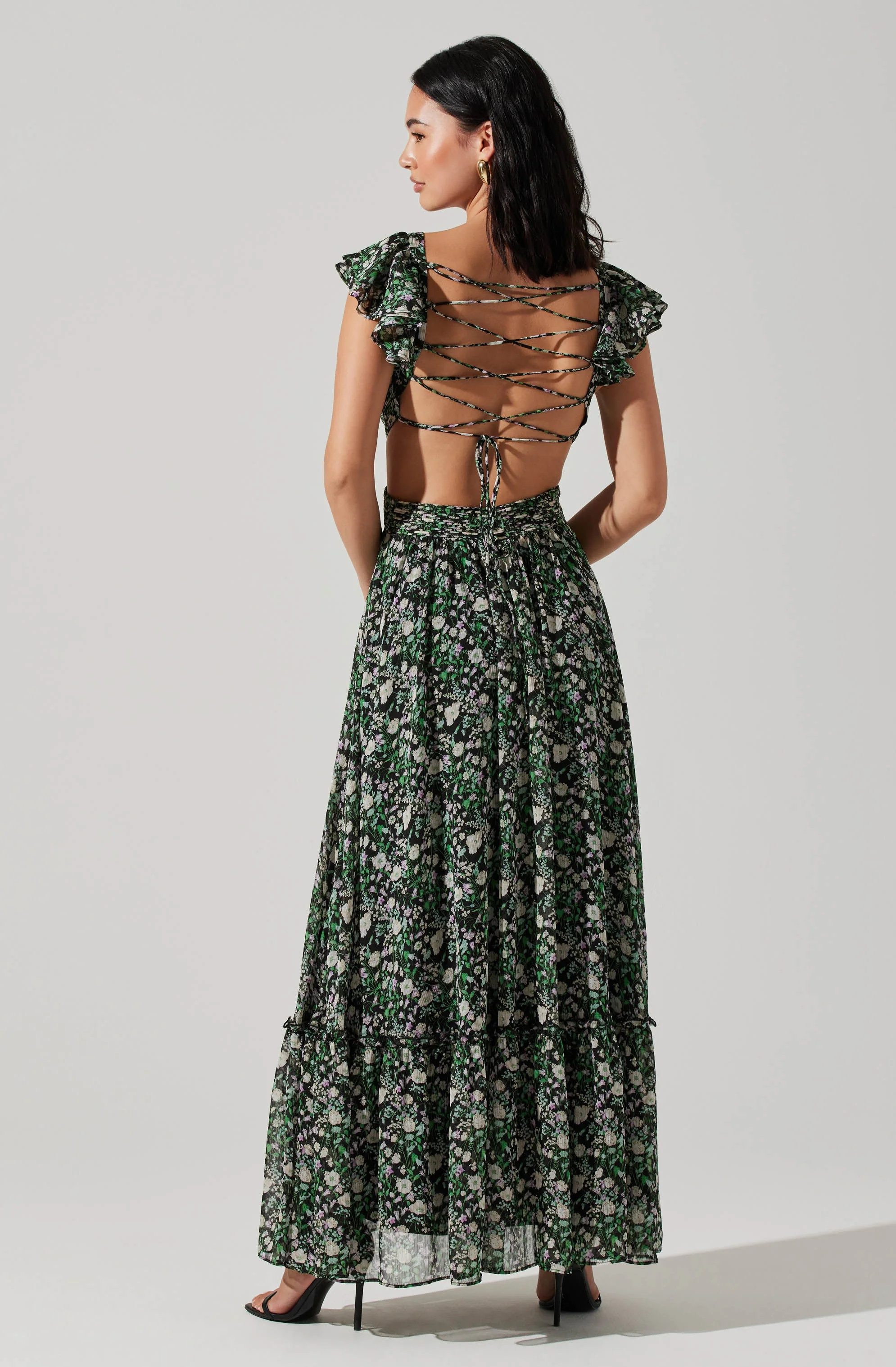 Primrose Floral Strappy Back Maxi Dress