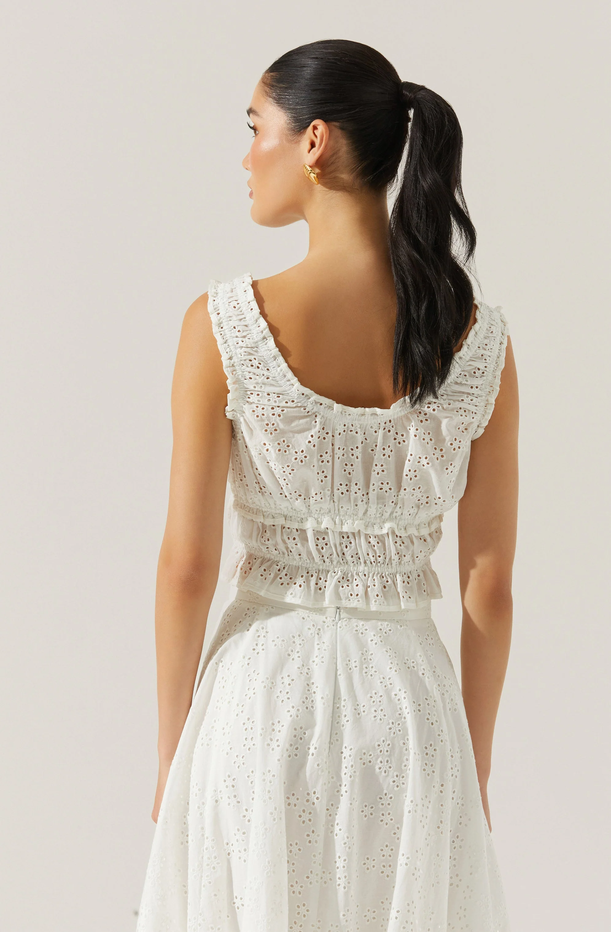 Kissel Tiered Eyelet Top