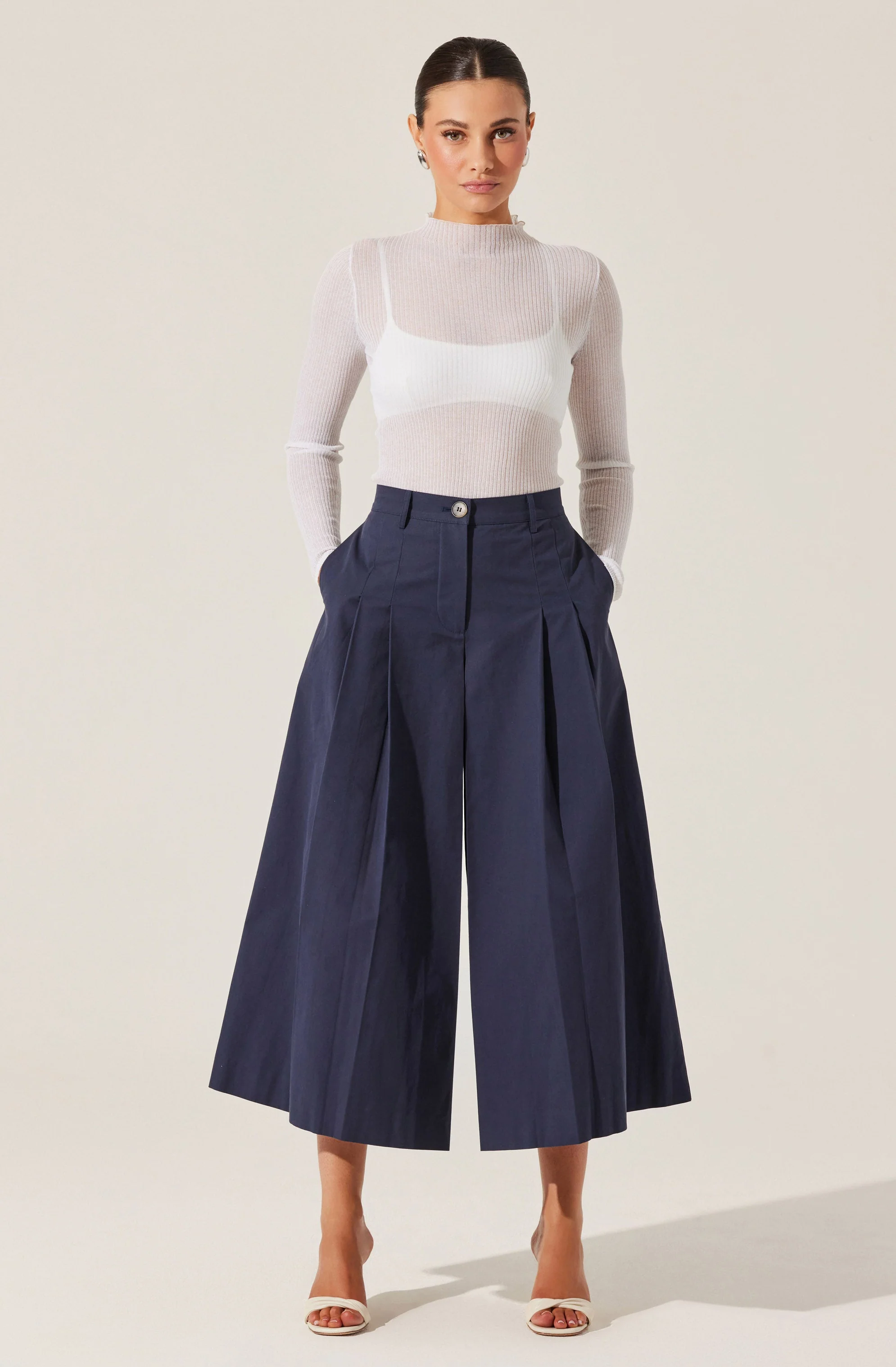 Rowen Pleated Culotte Pants