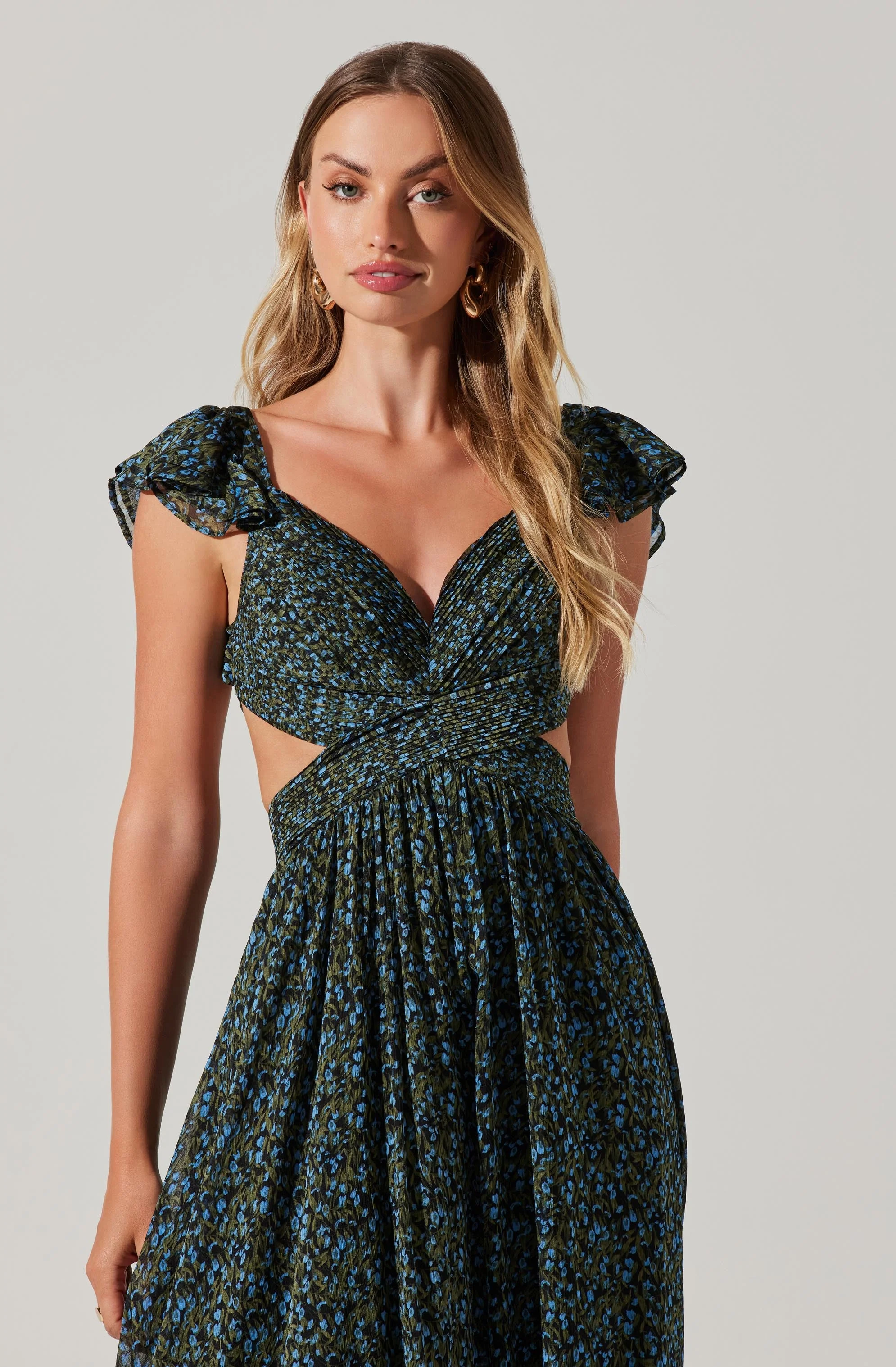 Primrose Floral Strappy Back Maxi Dress