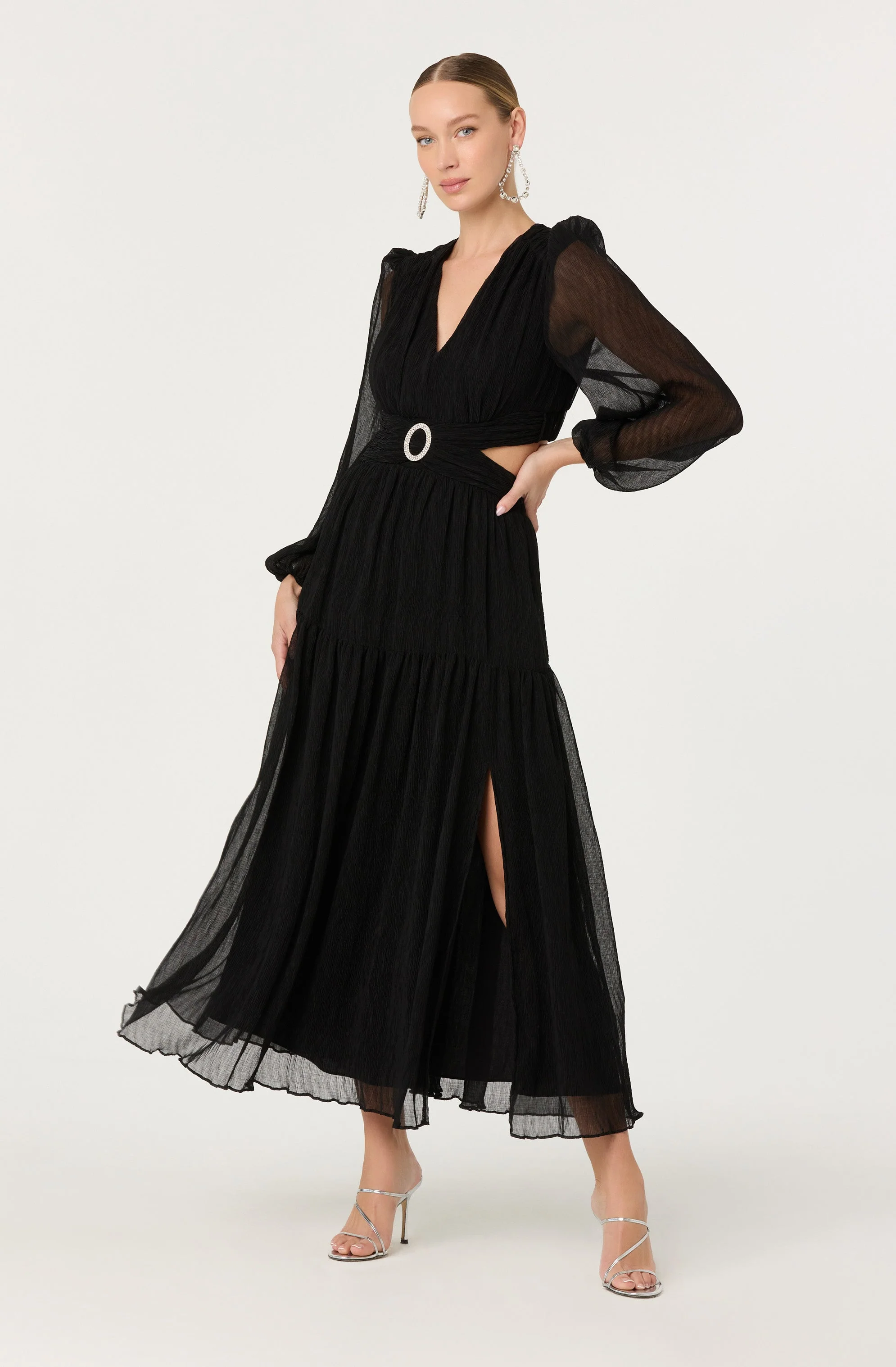 Klarissa V-Neck Cutout Maxi Dress