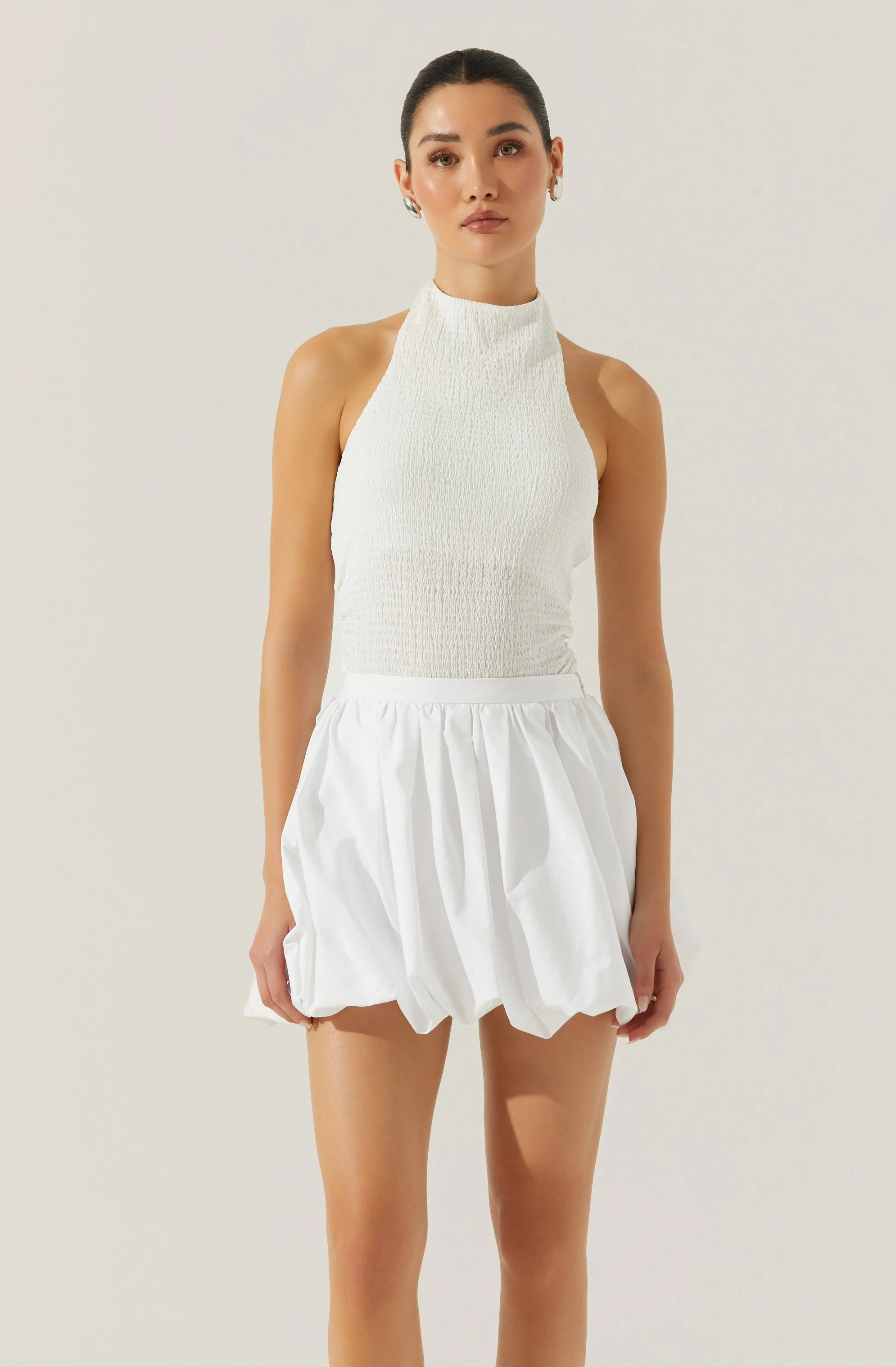 Gwyneth Textured Halter Neck Top