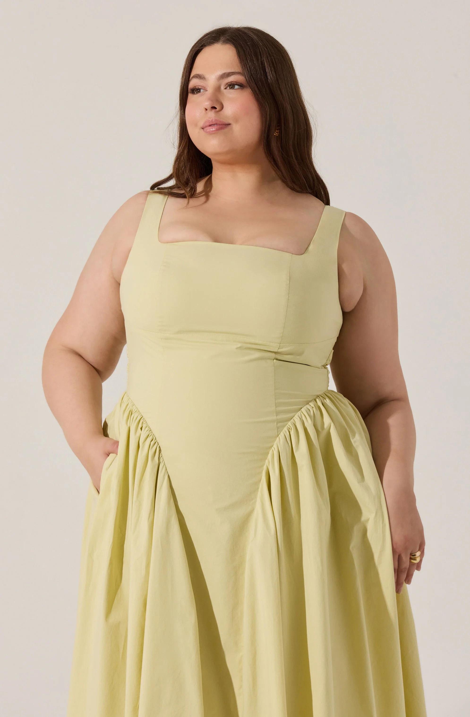 Vinya Poplin Drop Waist Dress