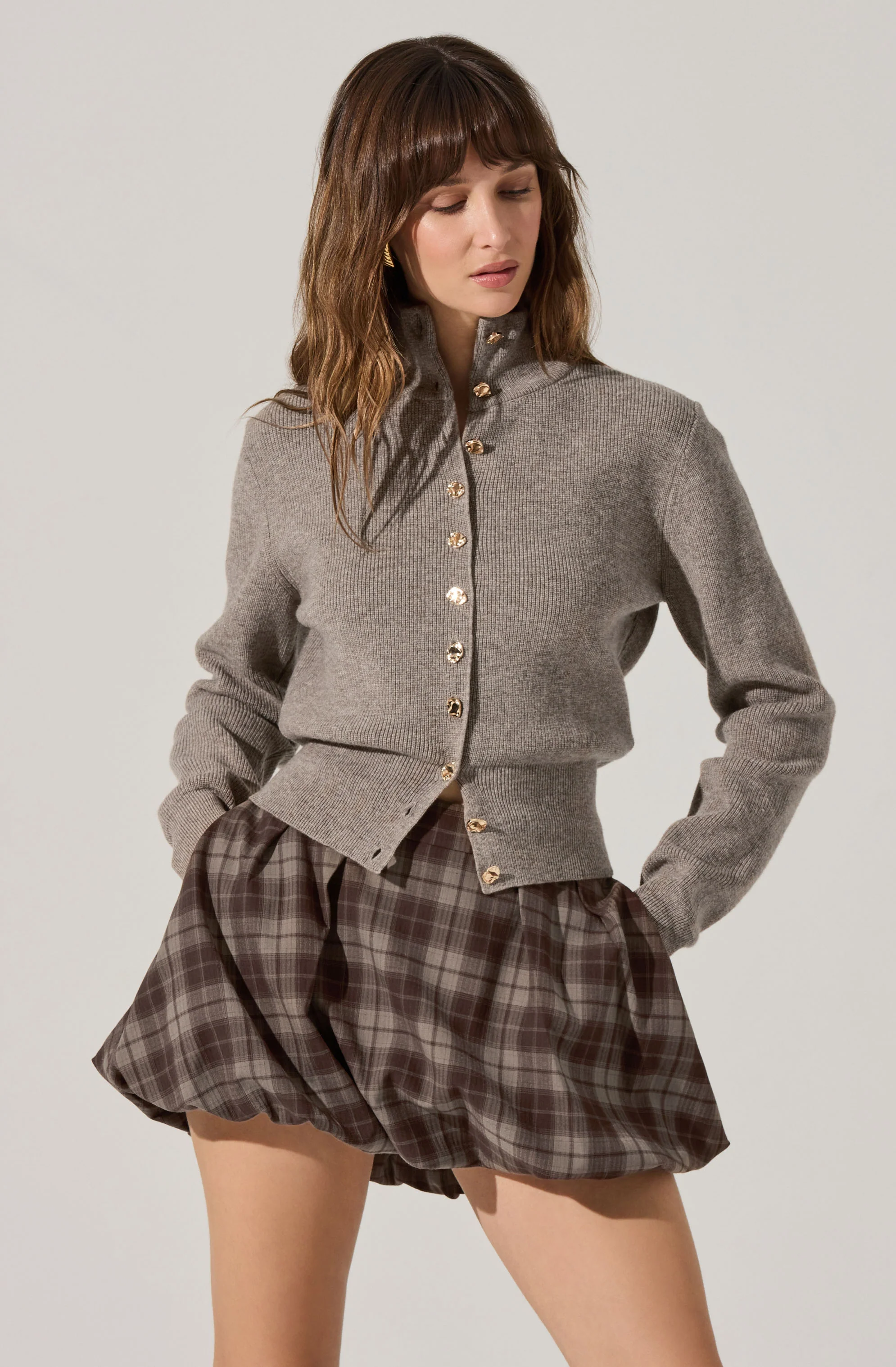 Tawni Mock Turtleneck Cardigan