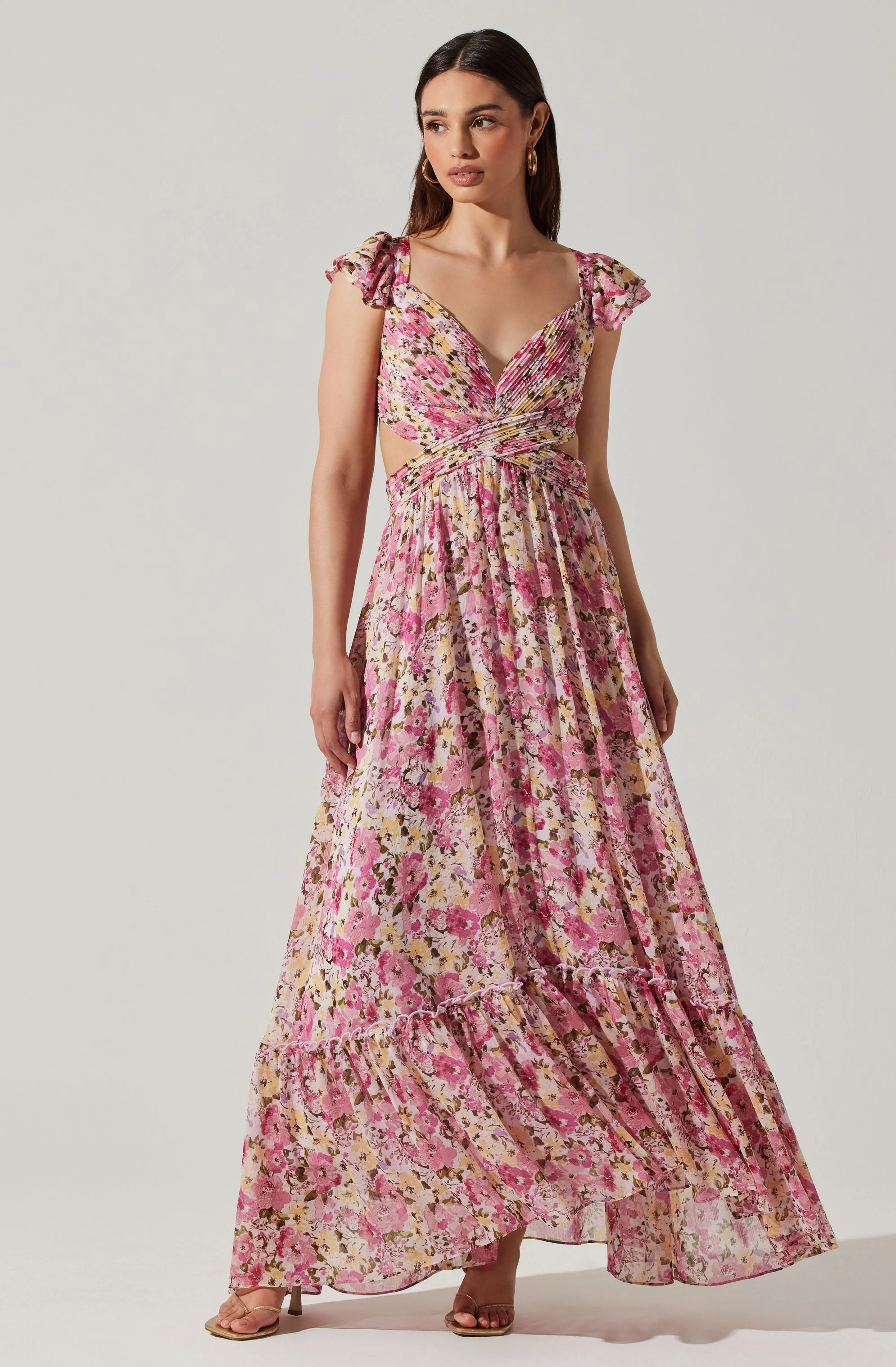 Primrose Floral Strappy Back Maxi Dress