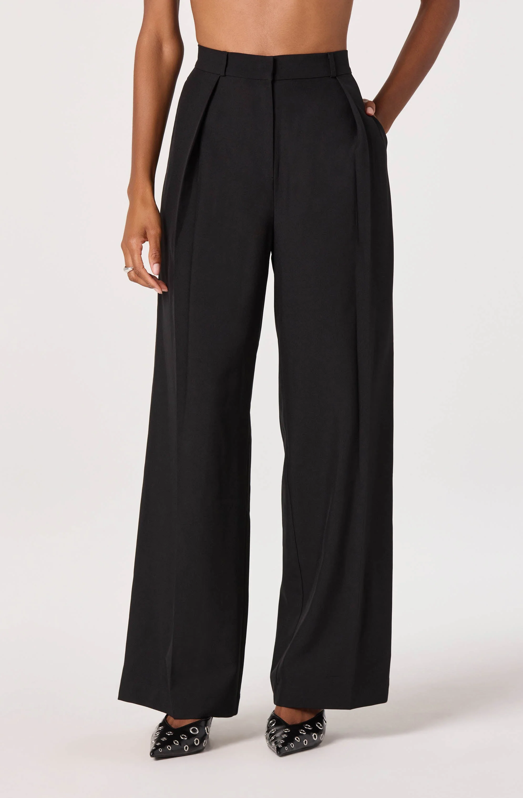 Pleated High Waist Trouser