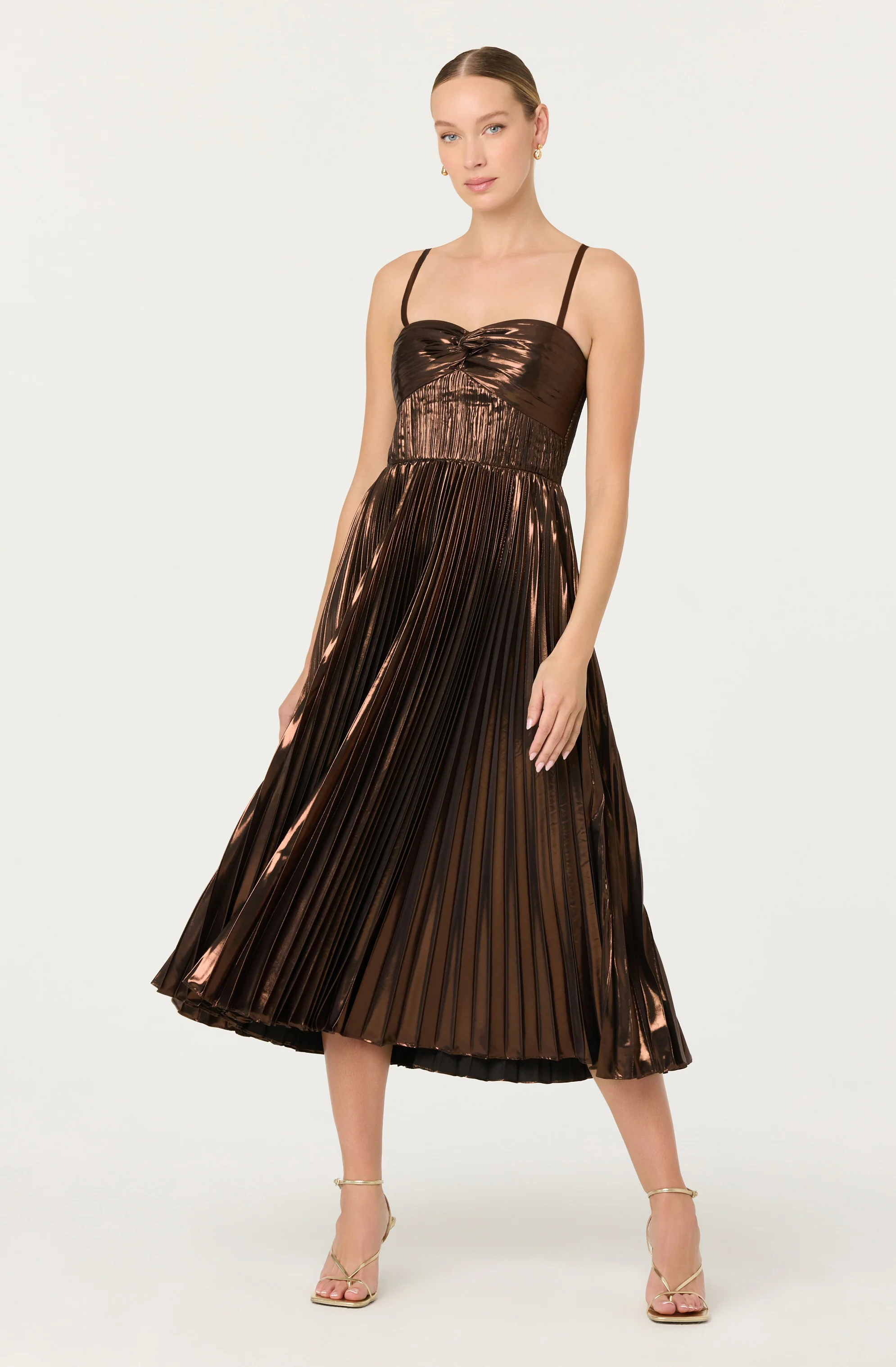 Ascella Pleated Midi Dress