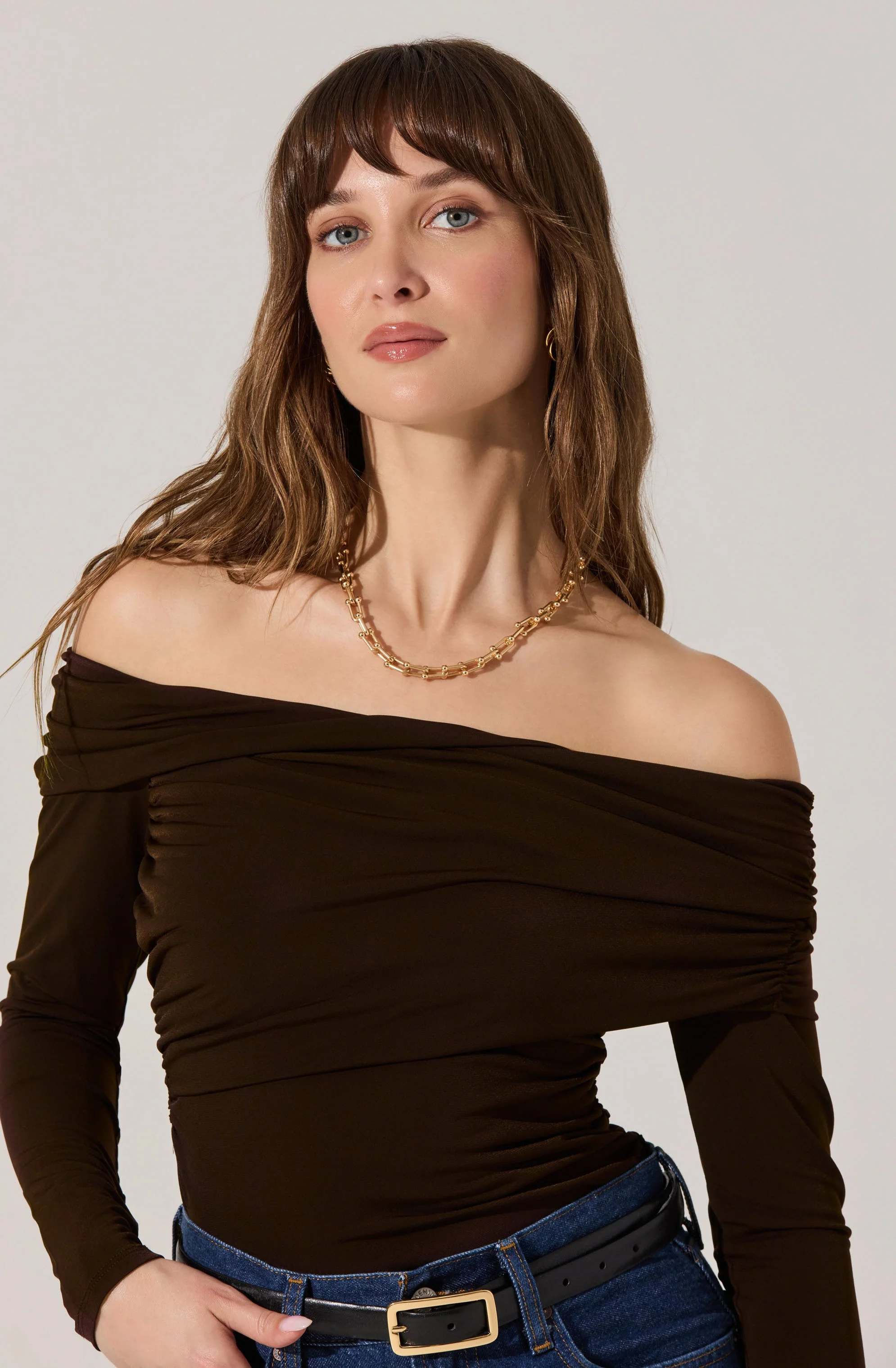 Datia Ruched Off Shoulder Top