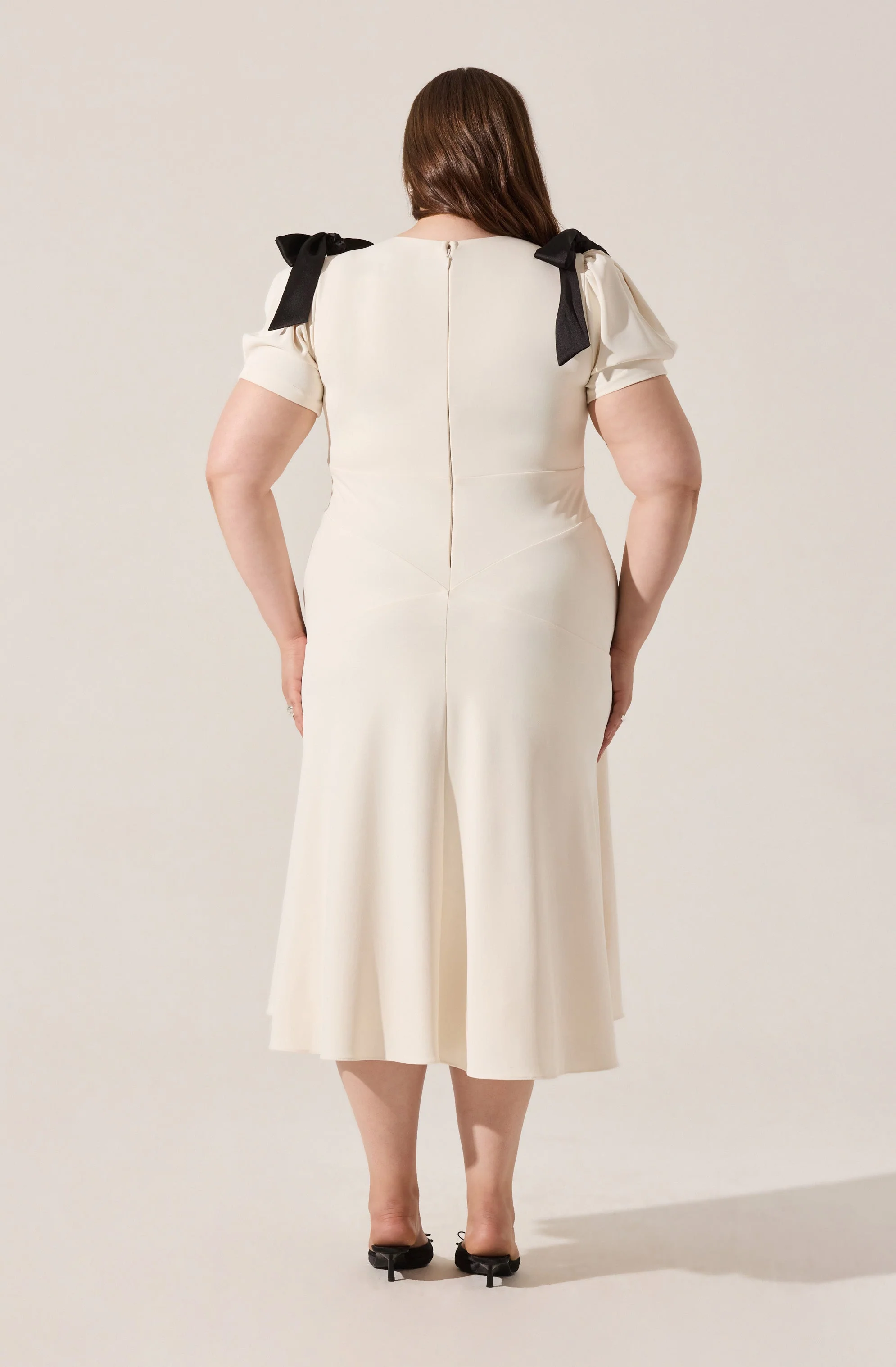 Ciela Bow Puff Sleeve Dress