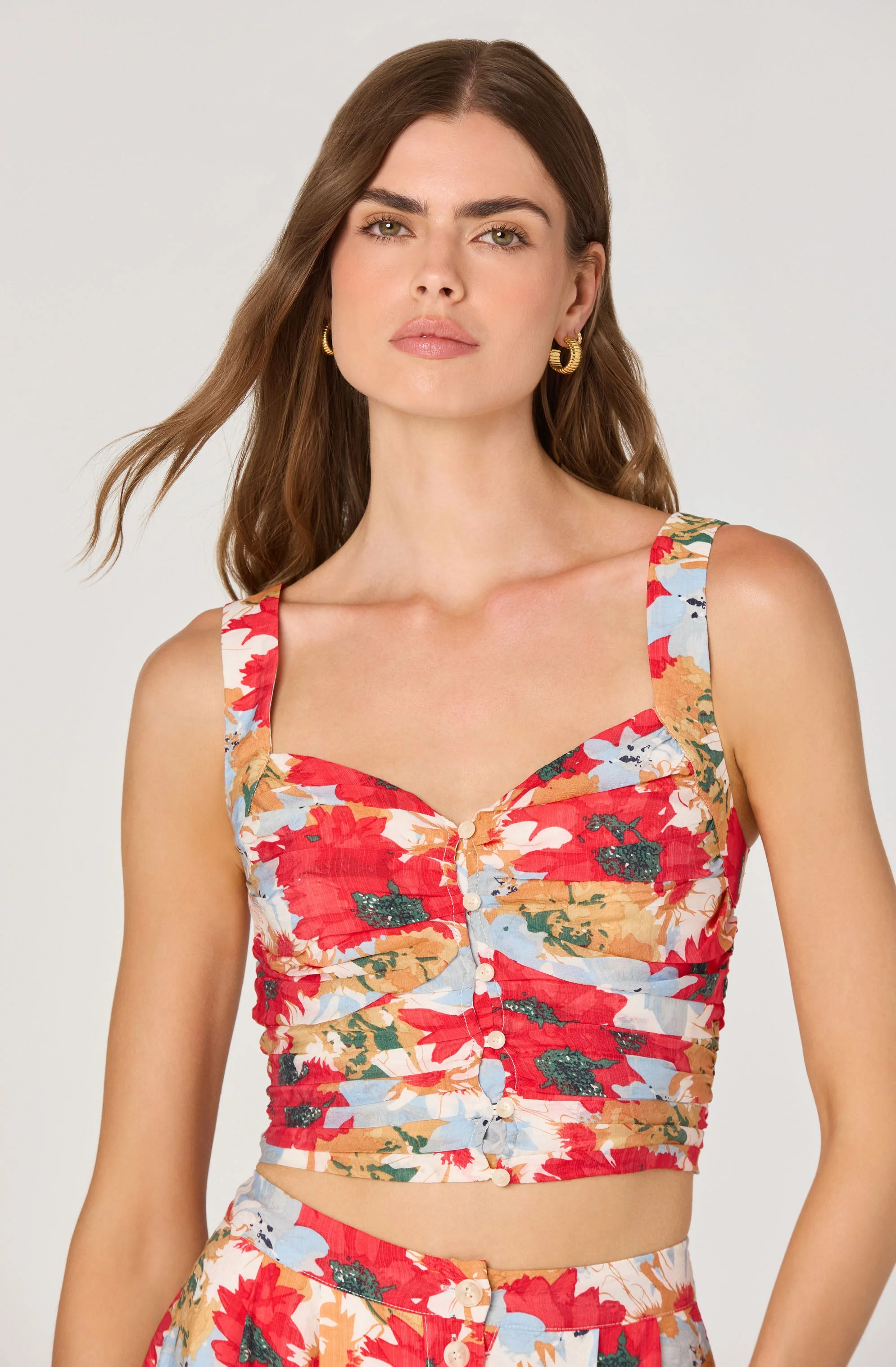 Ruched Bustier Crop Top