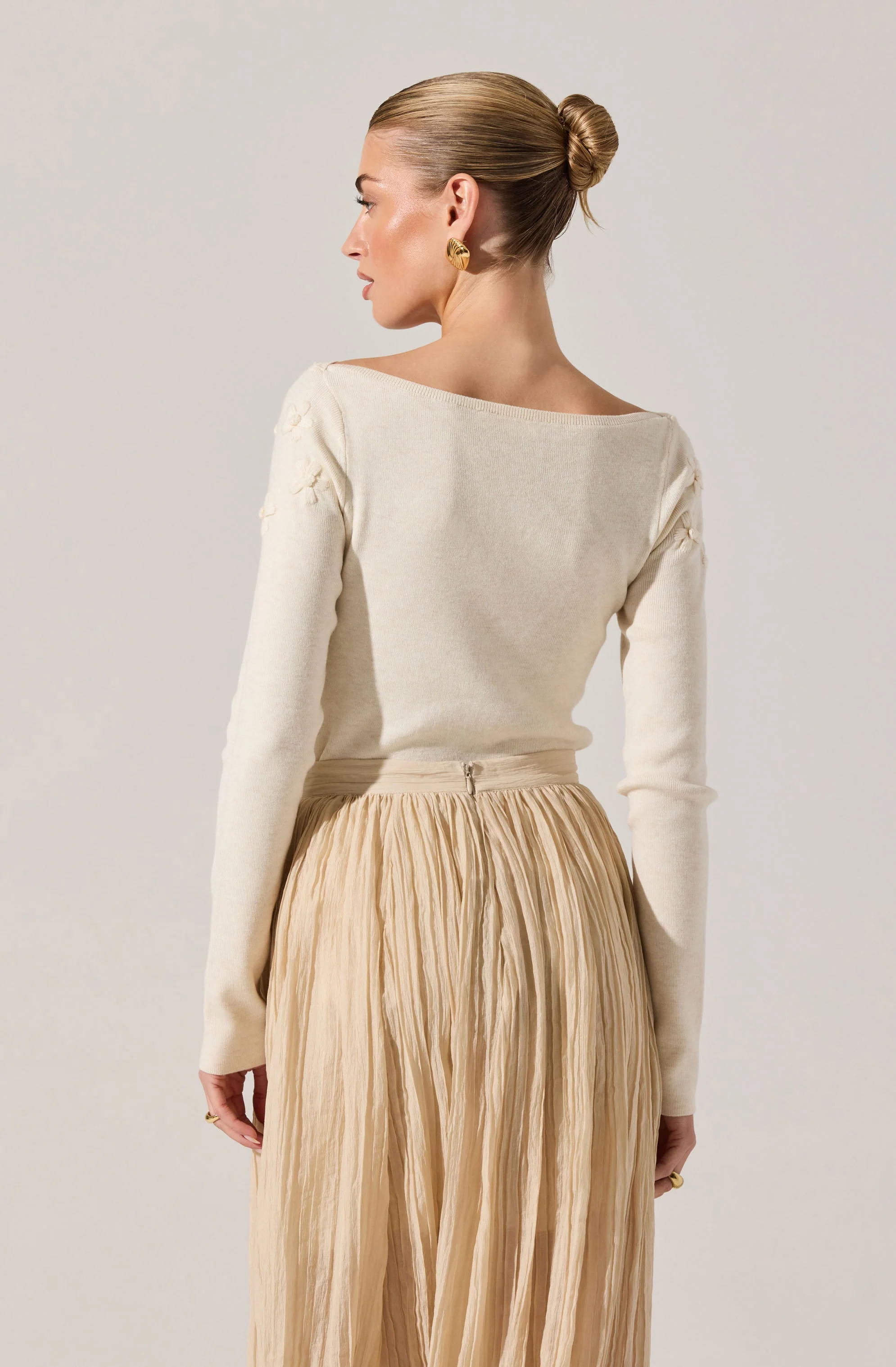 Bluma Embroidered Boatneck Sweater