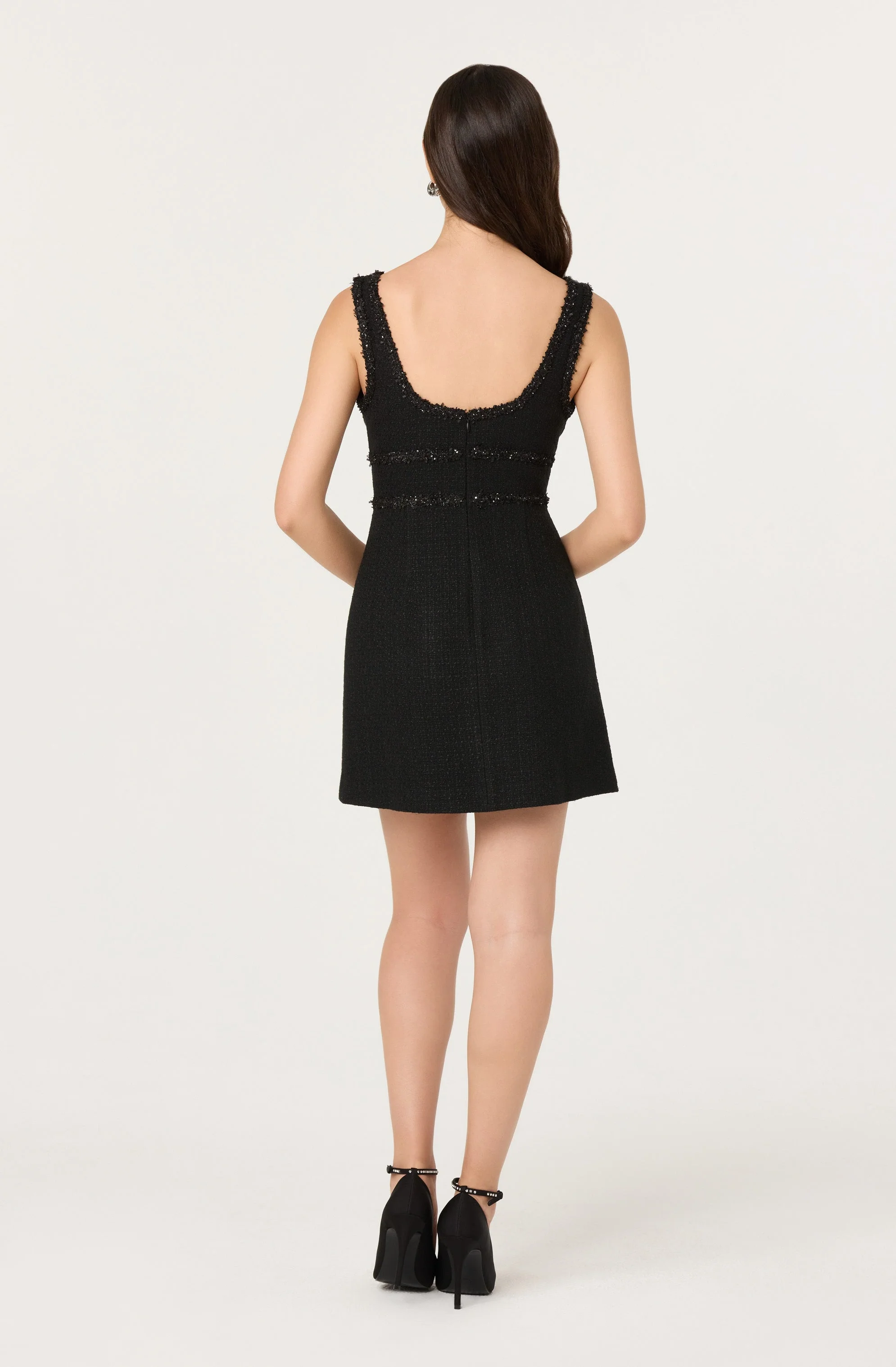 Maira Tweed Bow Mini Dress