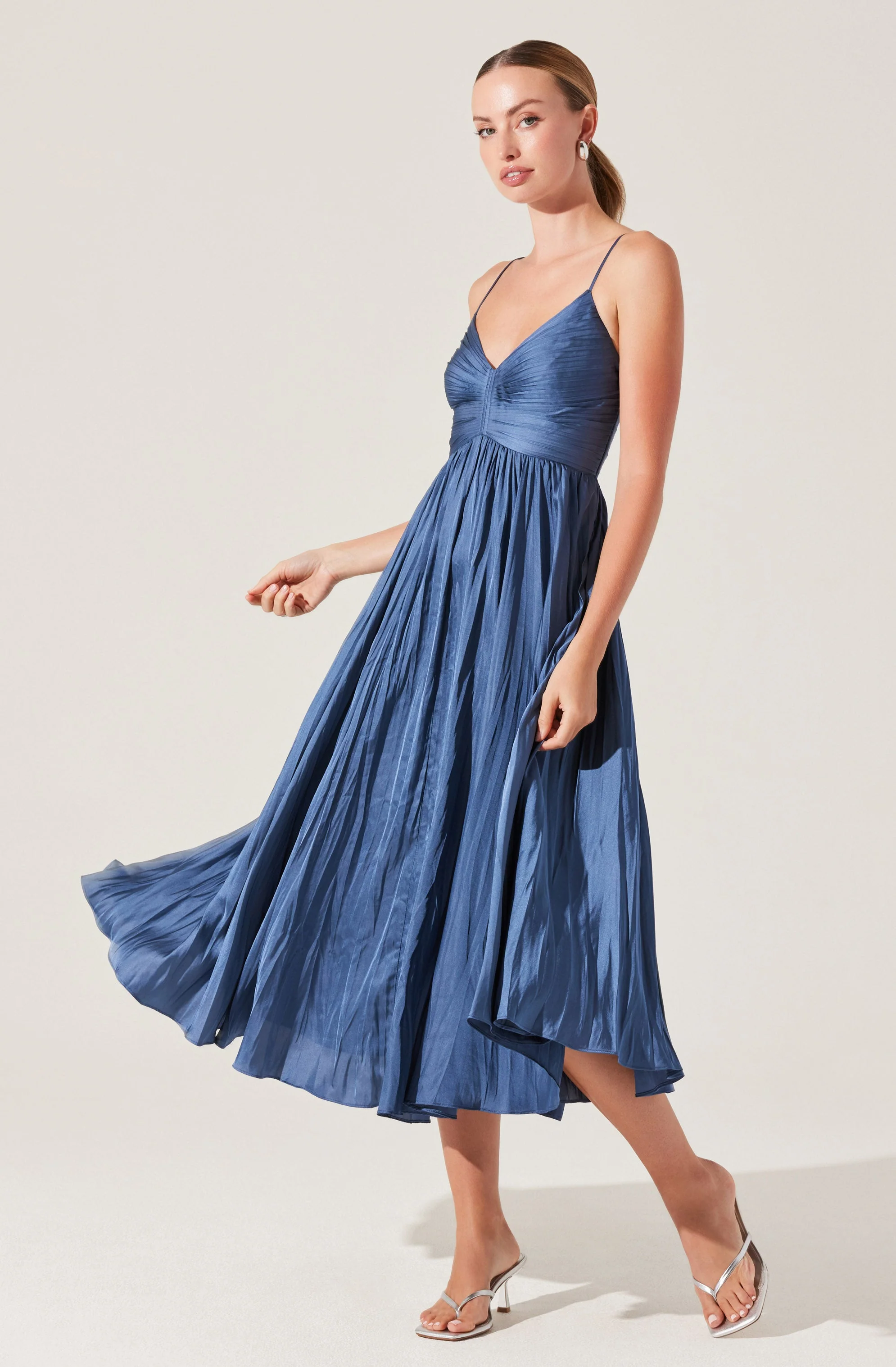 Maeve Pleated Midi Dress