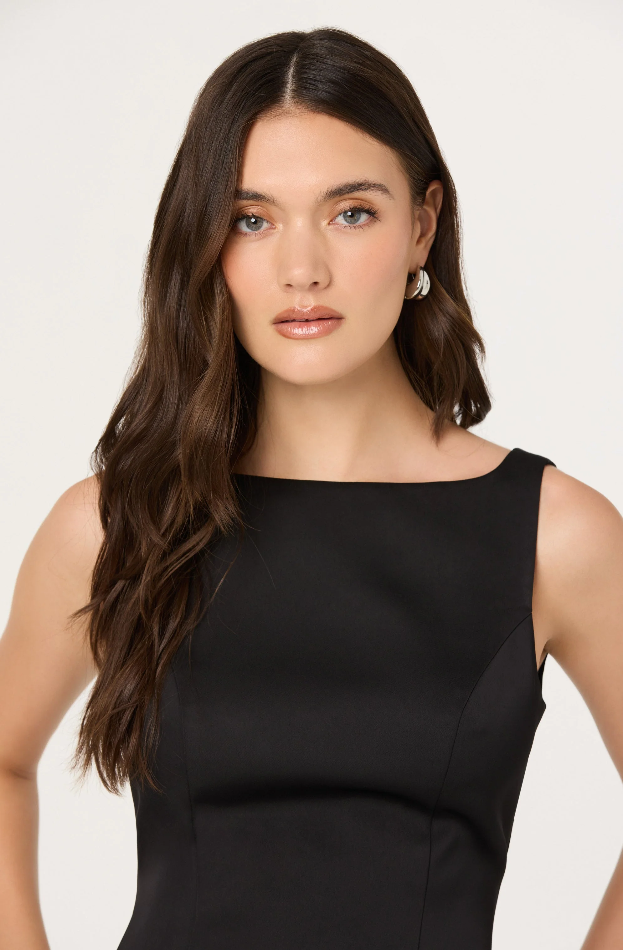 Alisanne Feather Trim Mini Dress