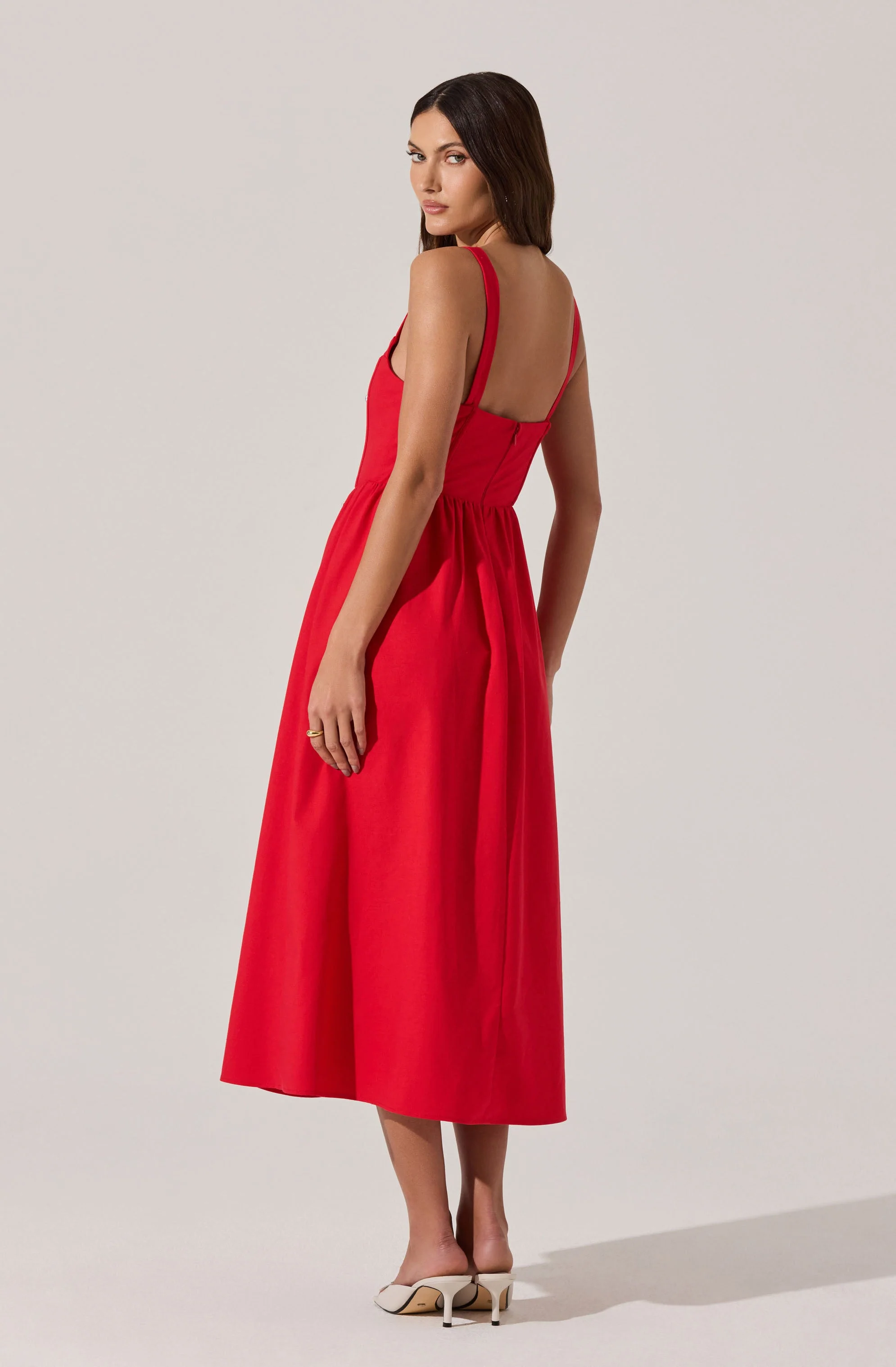 Sweetheart Corset Linen Dress