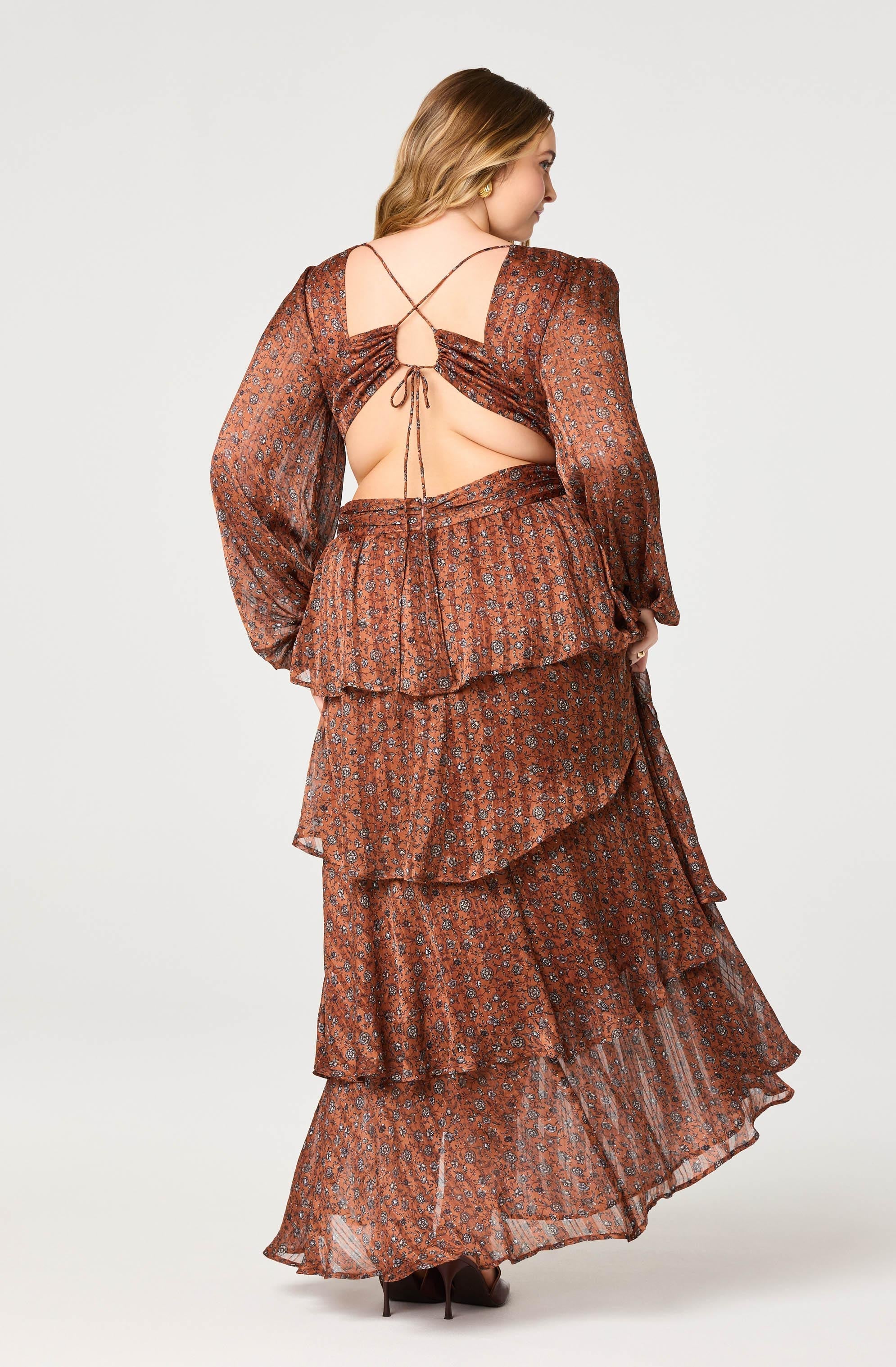 Anora Floral Tiered Maxi Dress