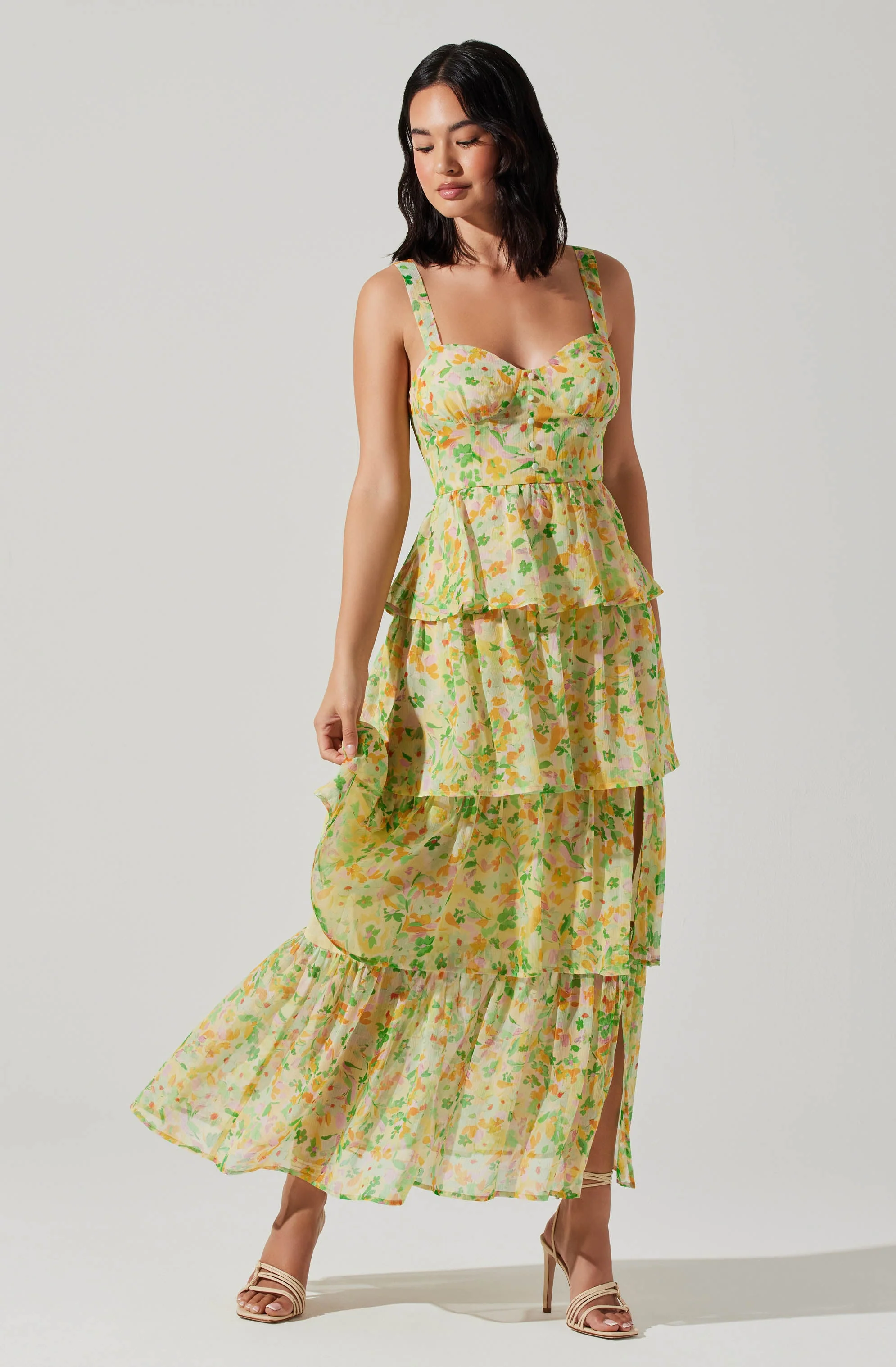 Midsummer Floral Tiered Maxi Dress