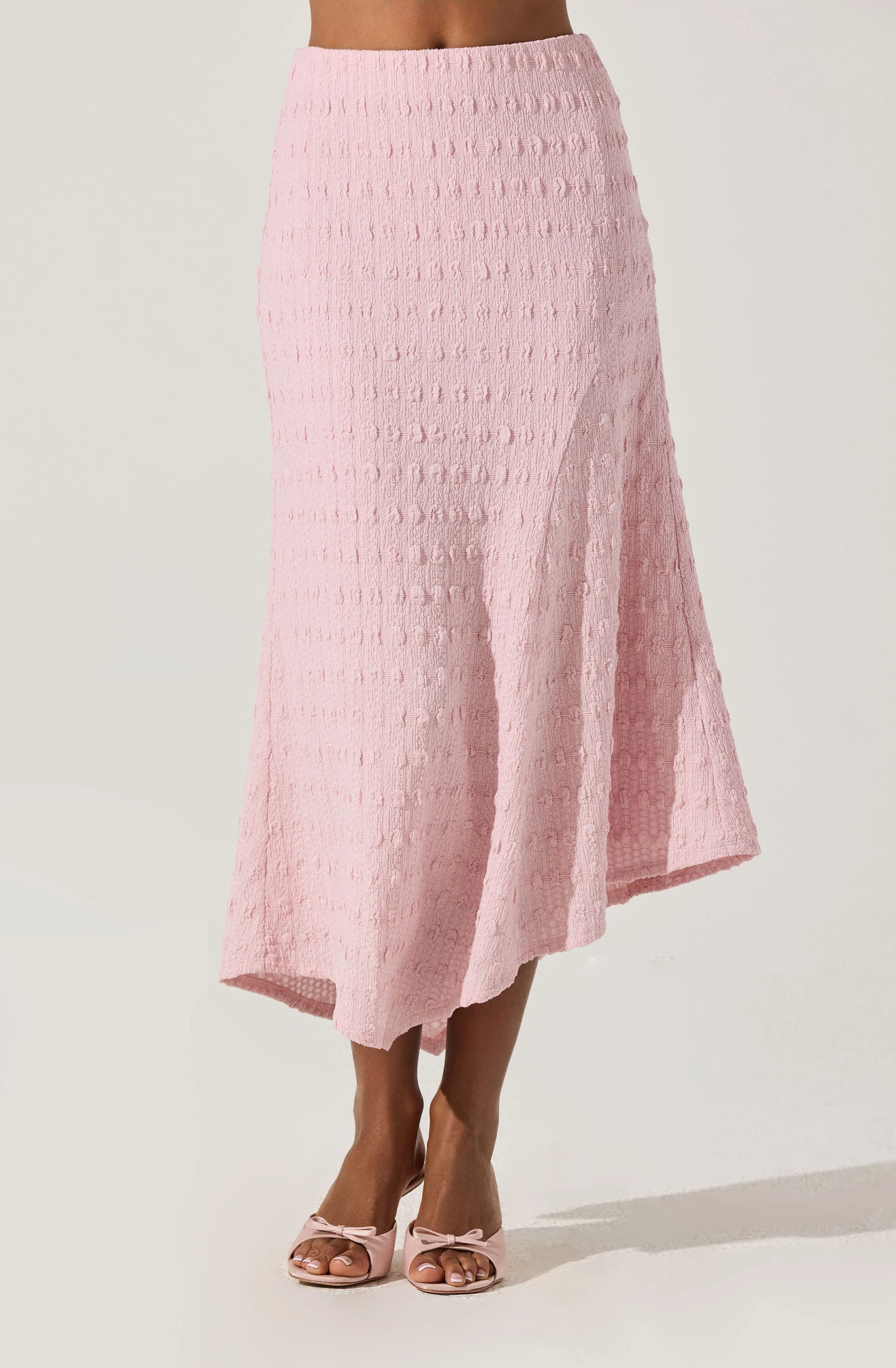 Textured Asymmetric Knit Skirt