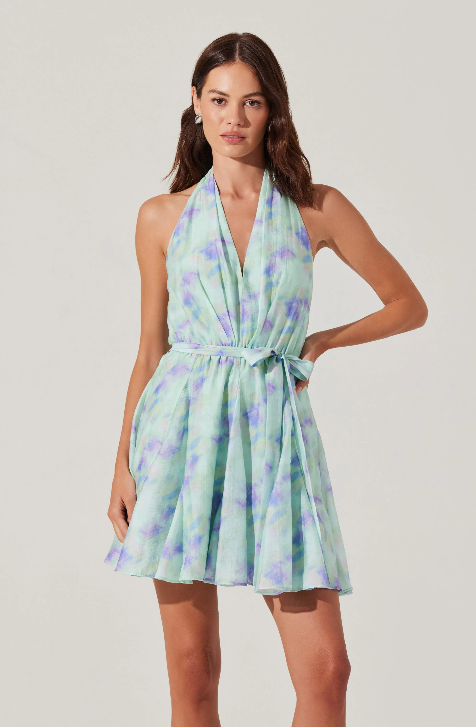 Clare Halter Neck Mini Dress