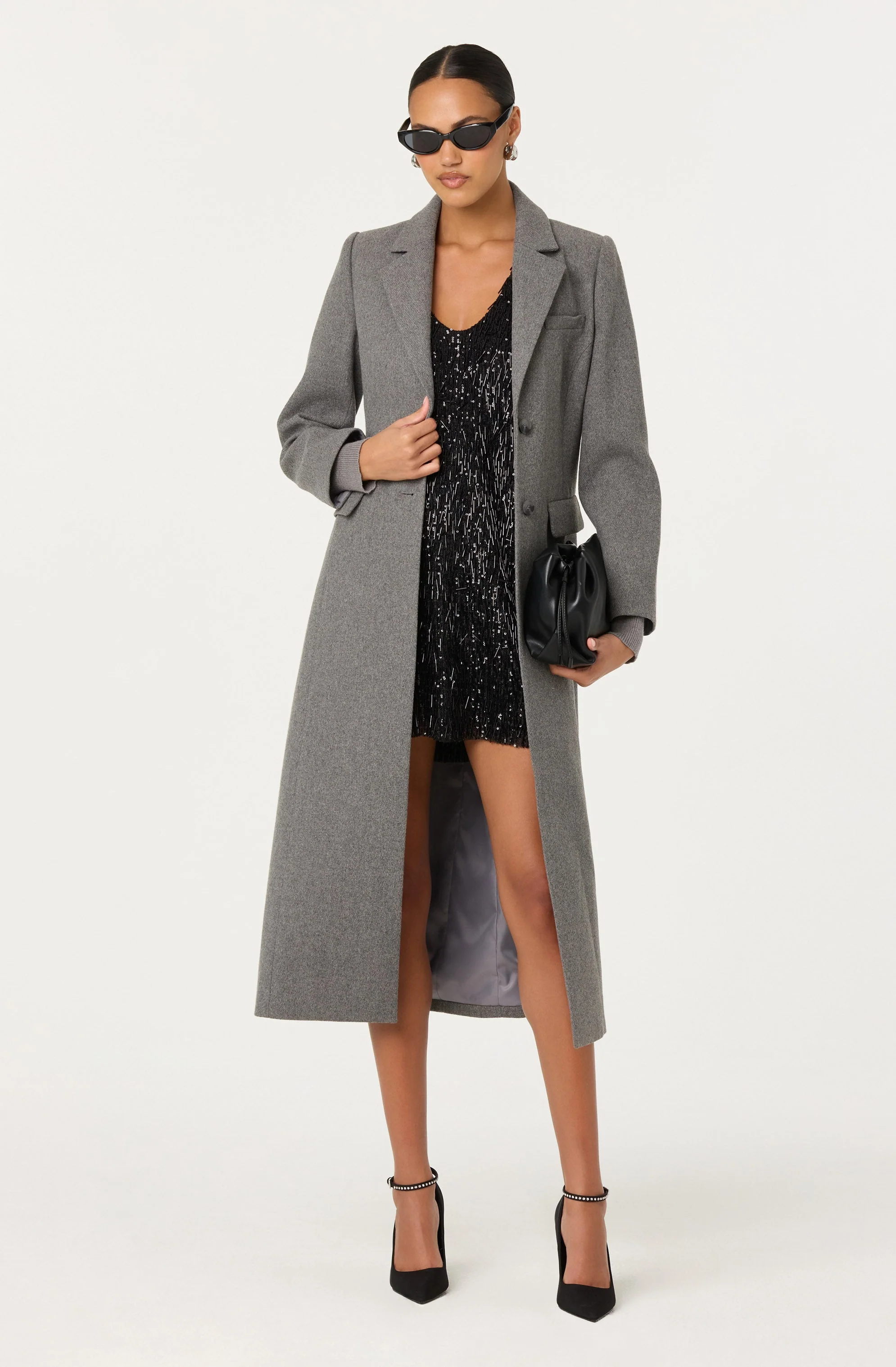 Melisse Wool Blend Longline Coat