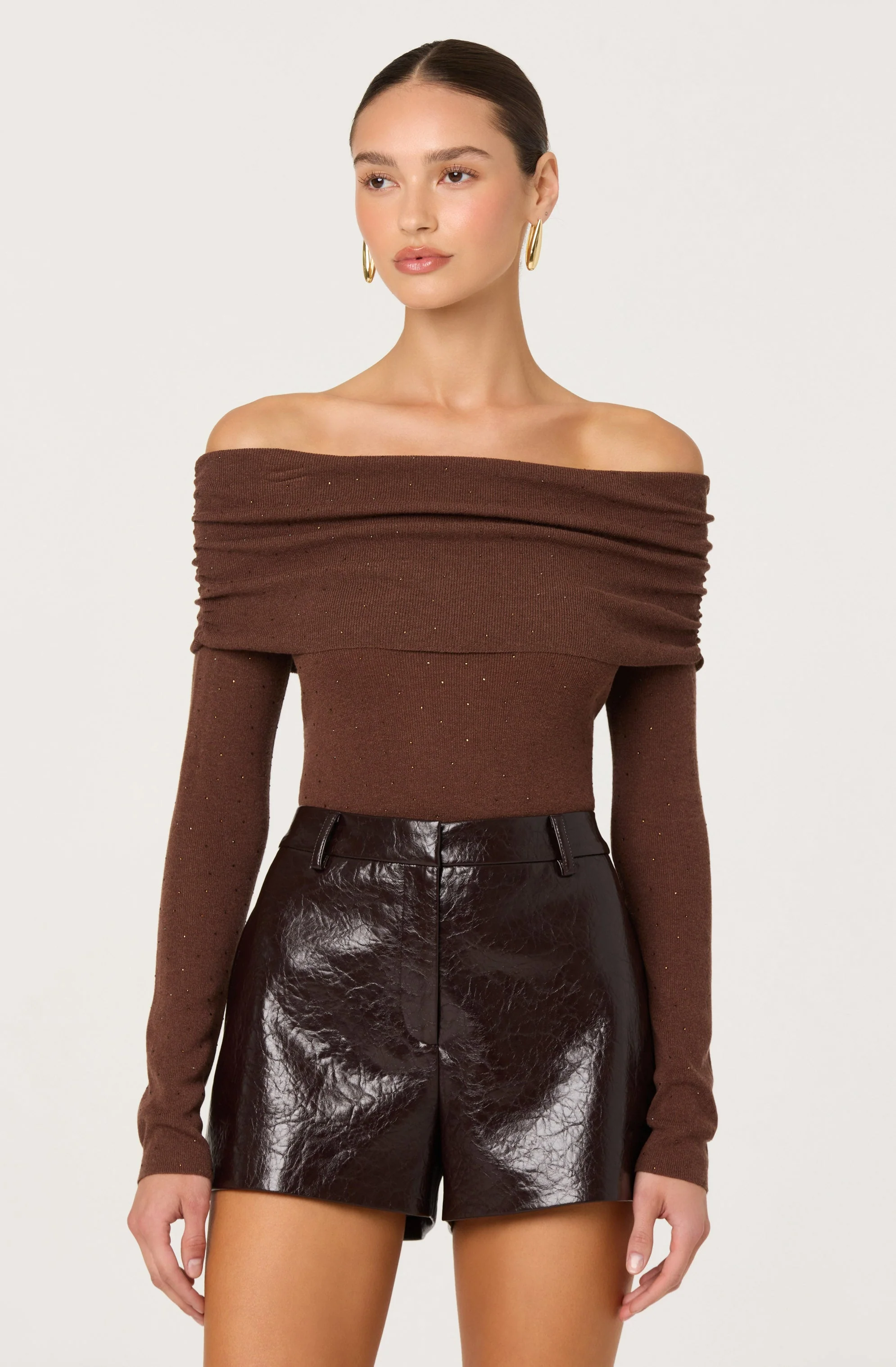 Wynn Faux Leather Shorts