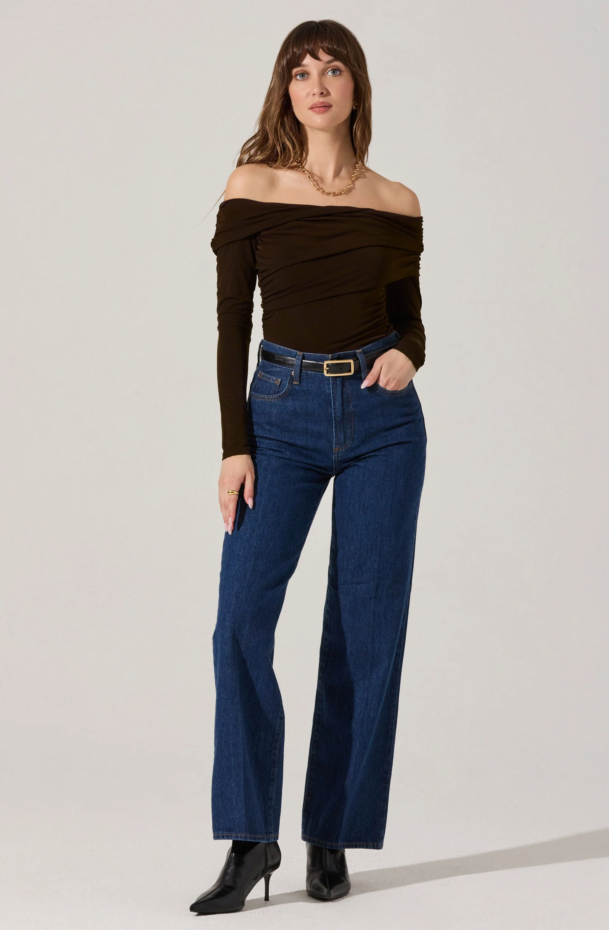 Datia Ruched Off Shoulder Top