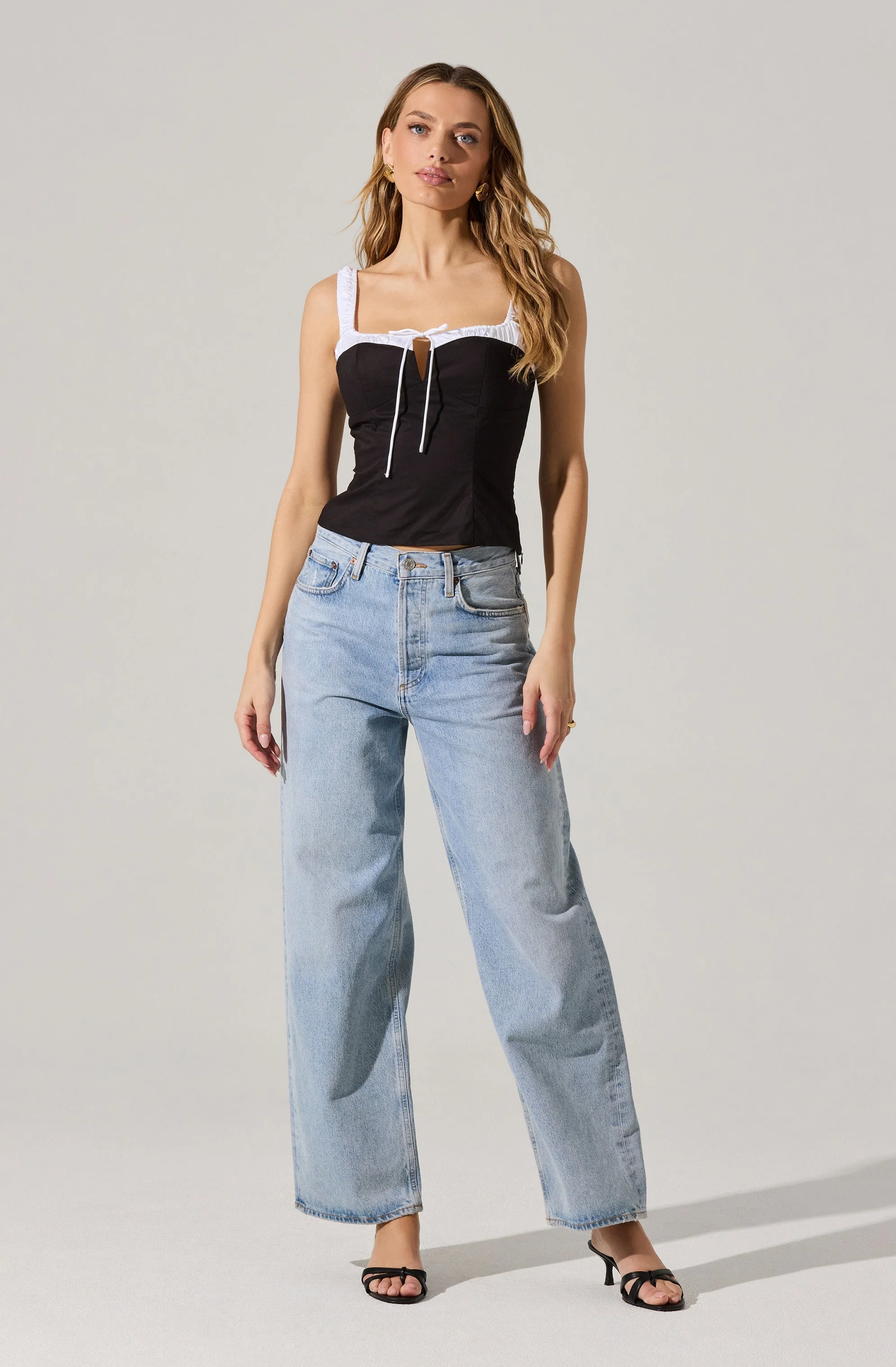 Contrast Milkmaid Top