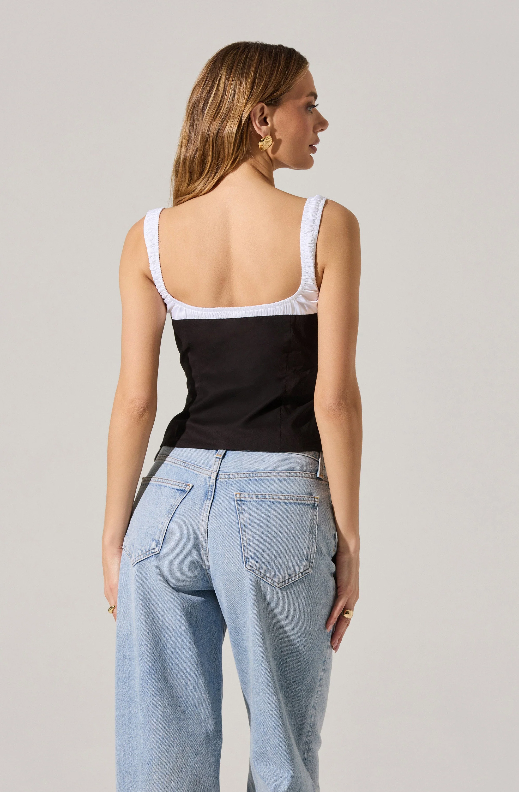 Contrast Milkmaid Top