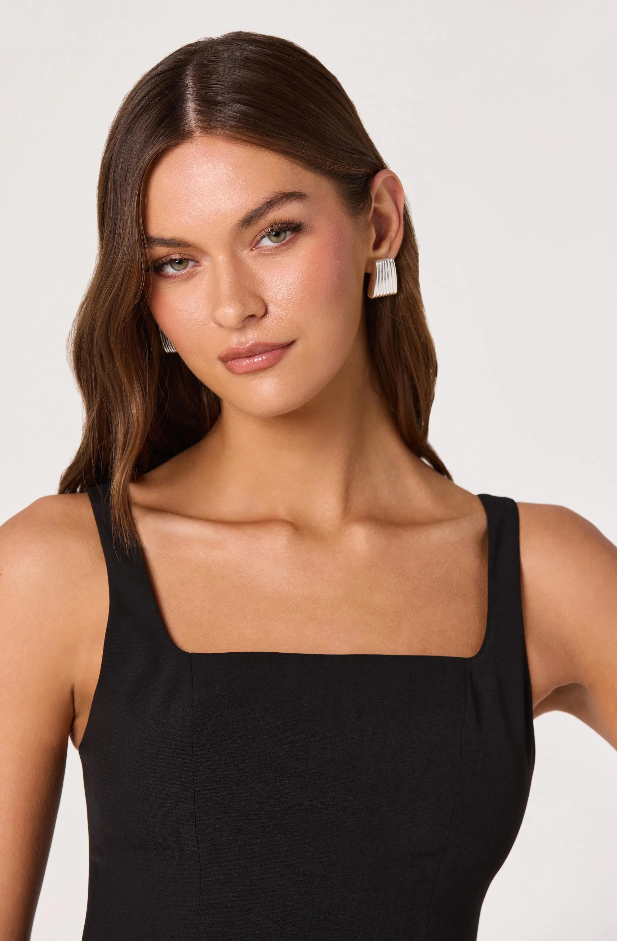 Feather Trim Corset Top