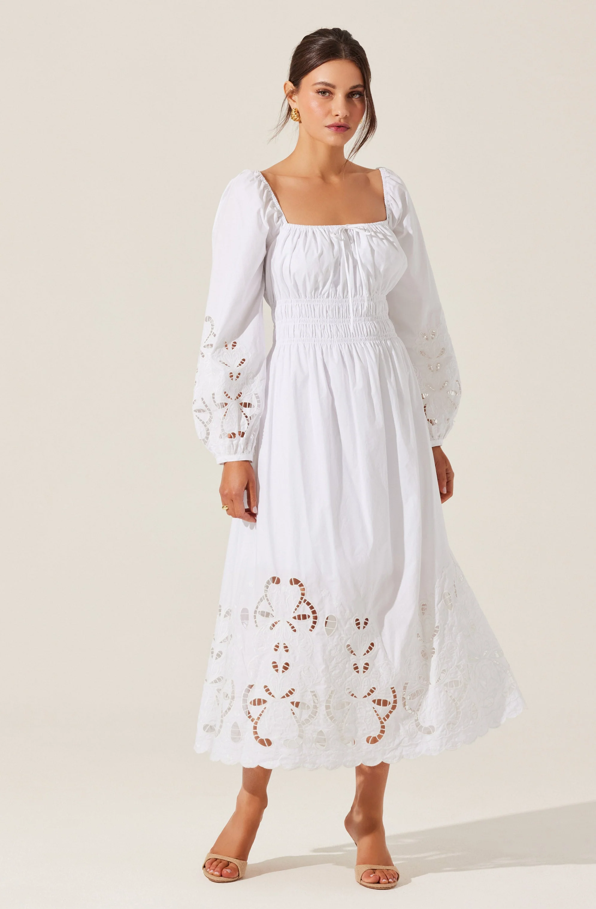 Wisnia Eyelet Embroidered Dress
