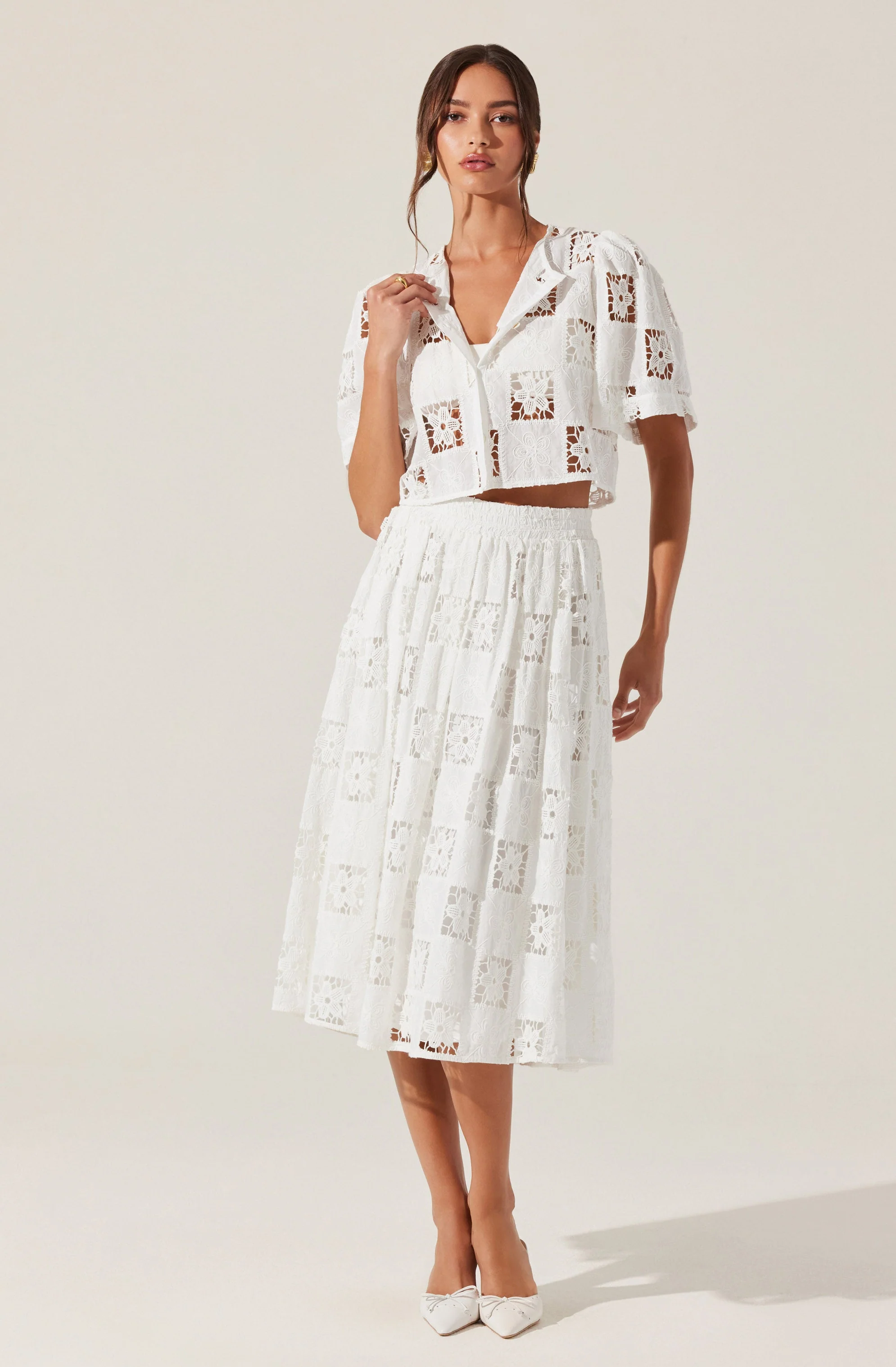 Andolina Crochet Lace Crop Top