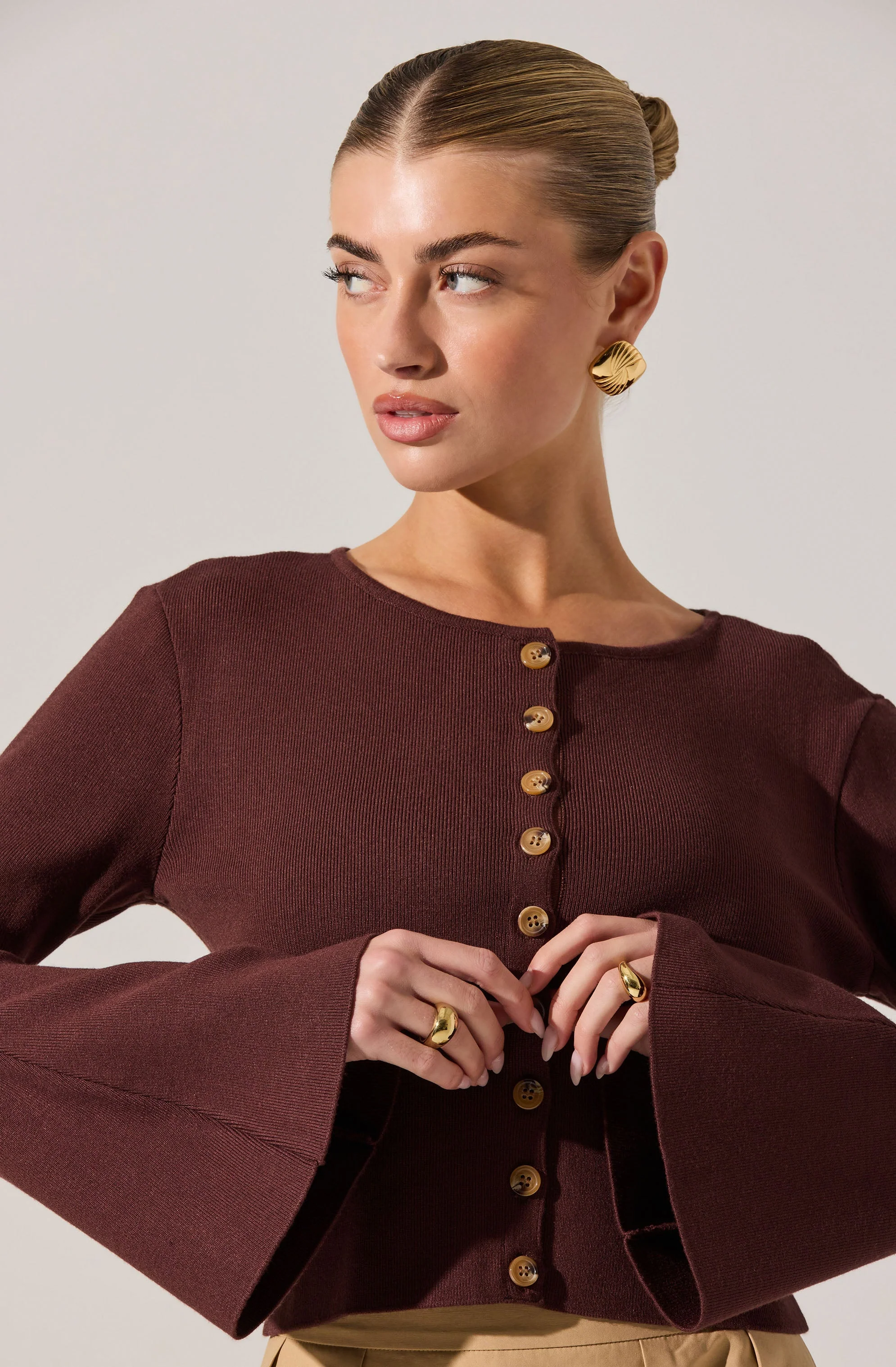 Nylah Bell Sleeve Cardigan