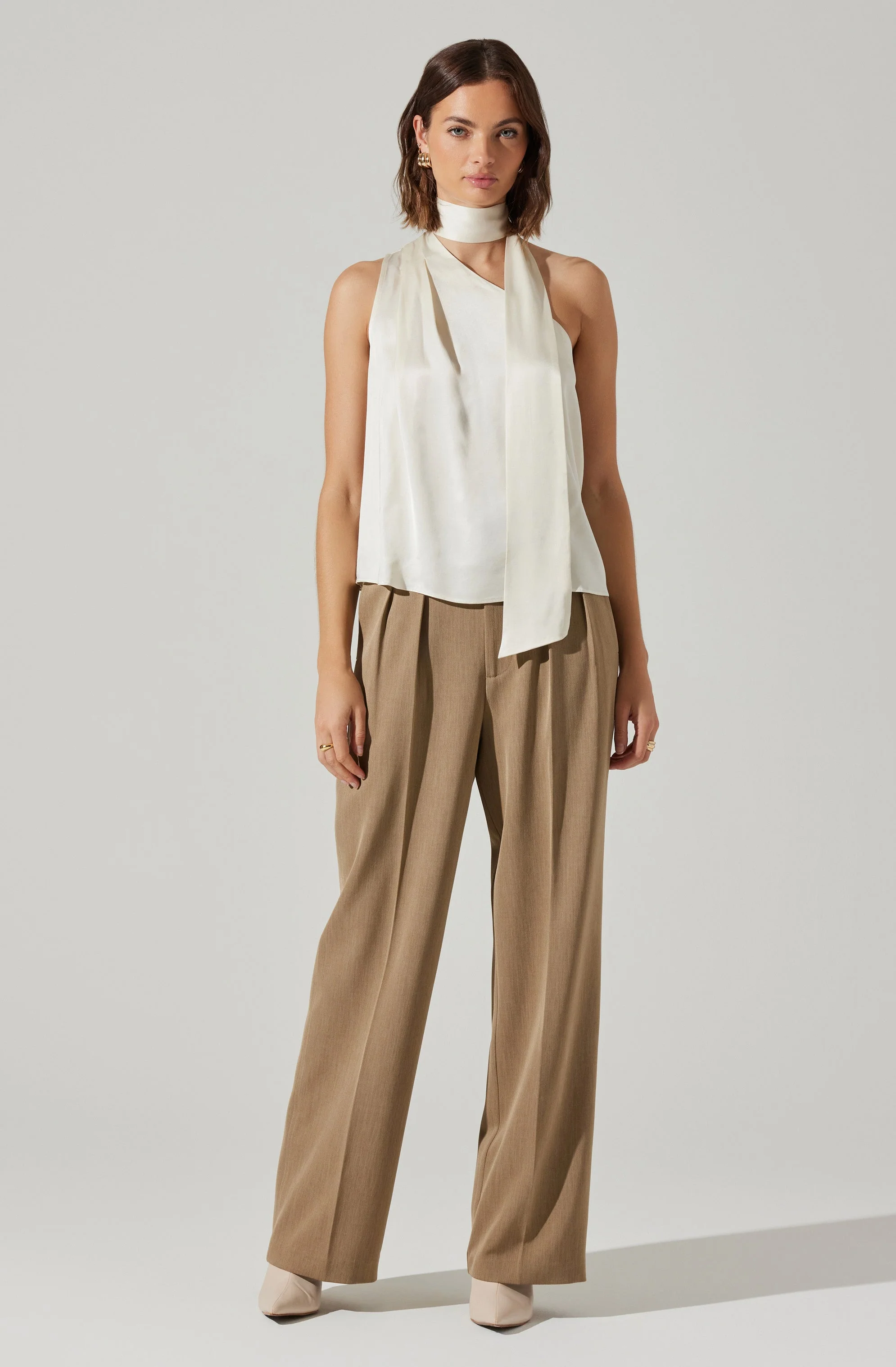 Partia Scarf Detail Asymmetric Top