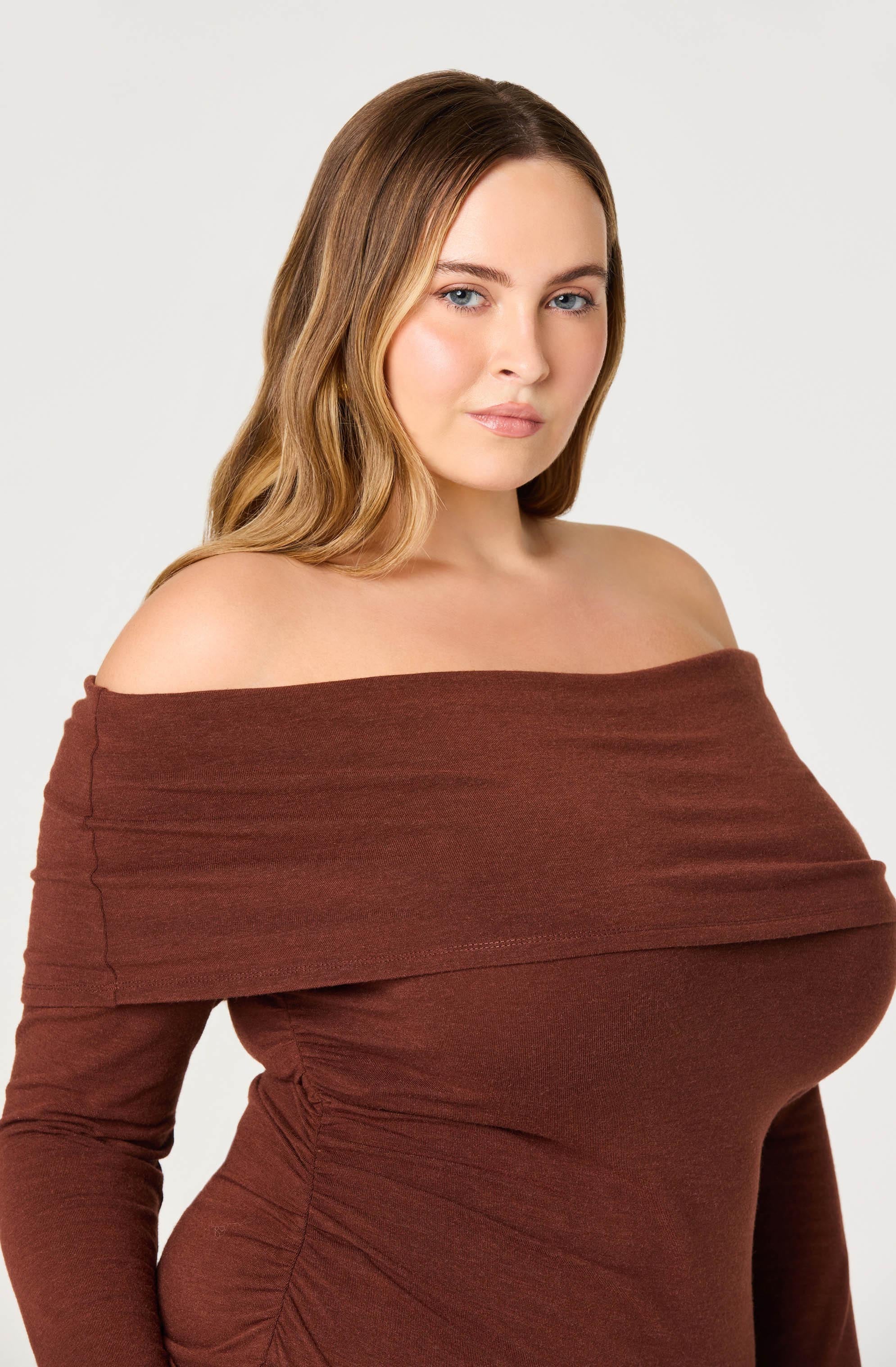 Tanaia Pleated Mixed Media Dress