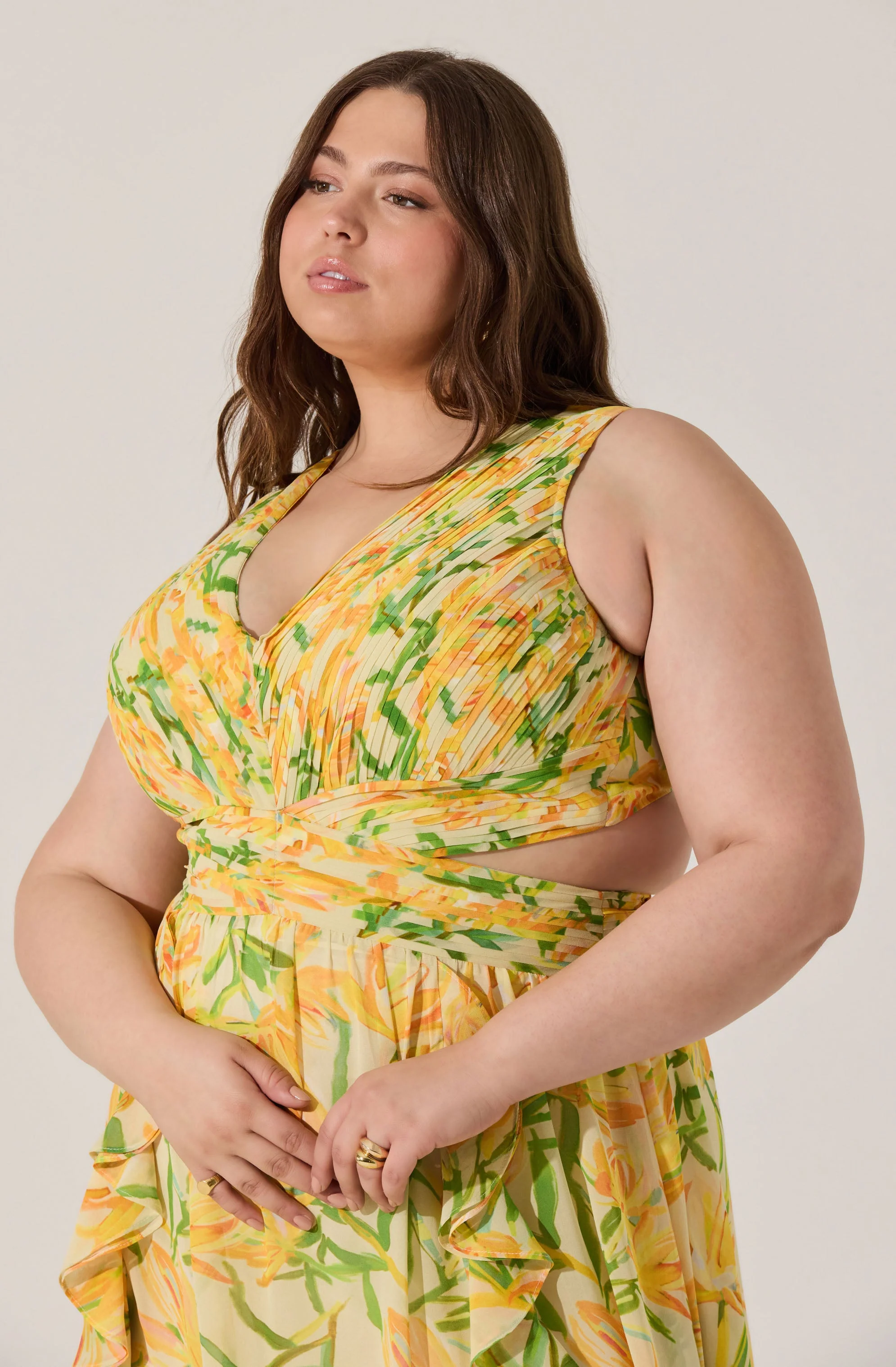 Noya Floral Cutout Maxi Dress