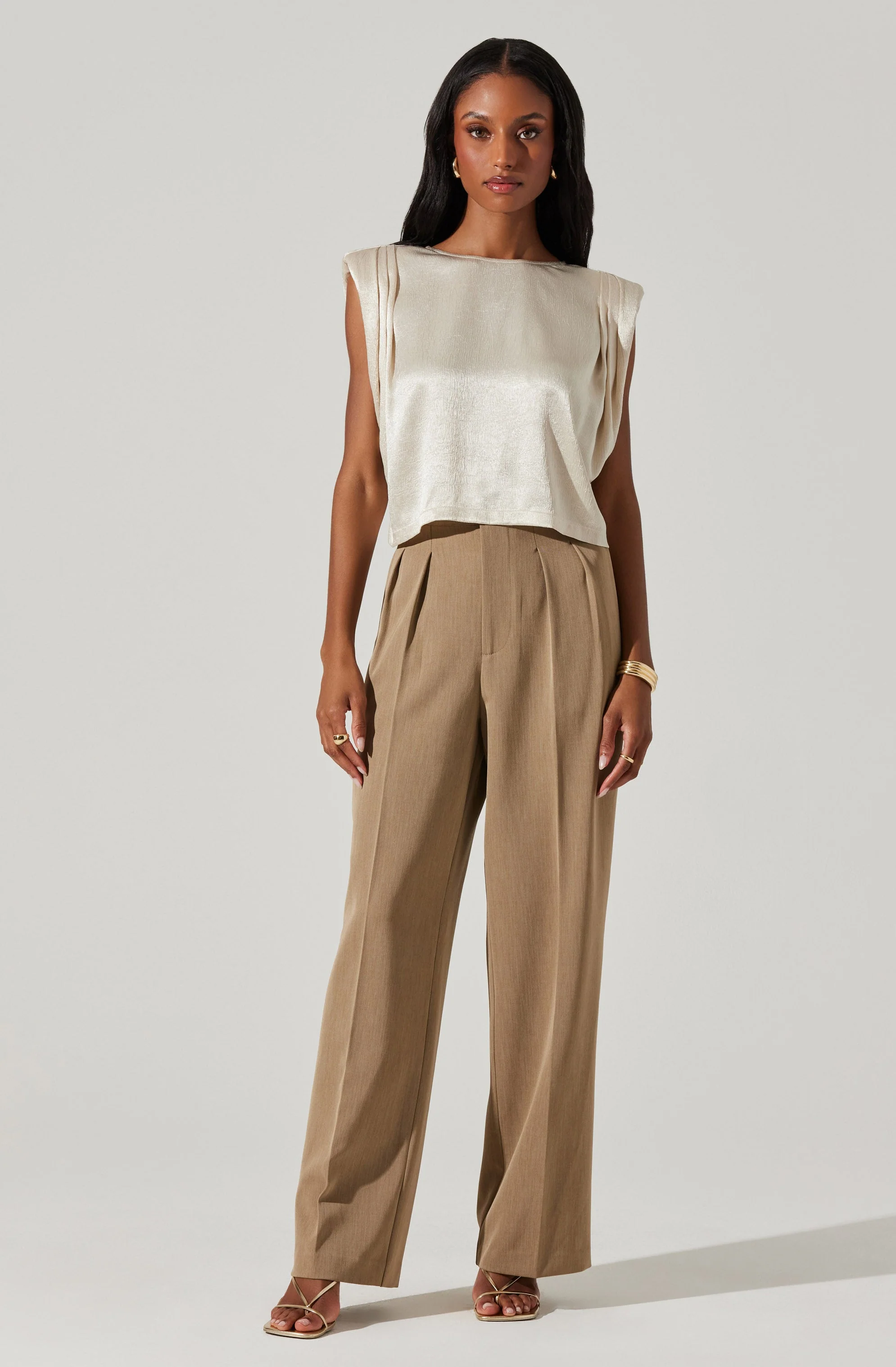 Isola Boxy Shoulder Pad Top