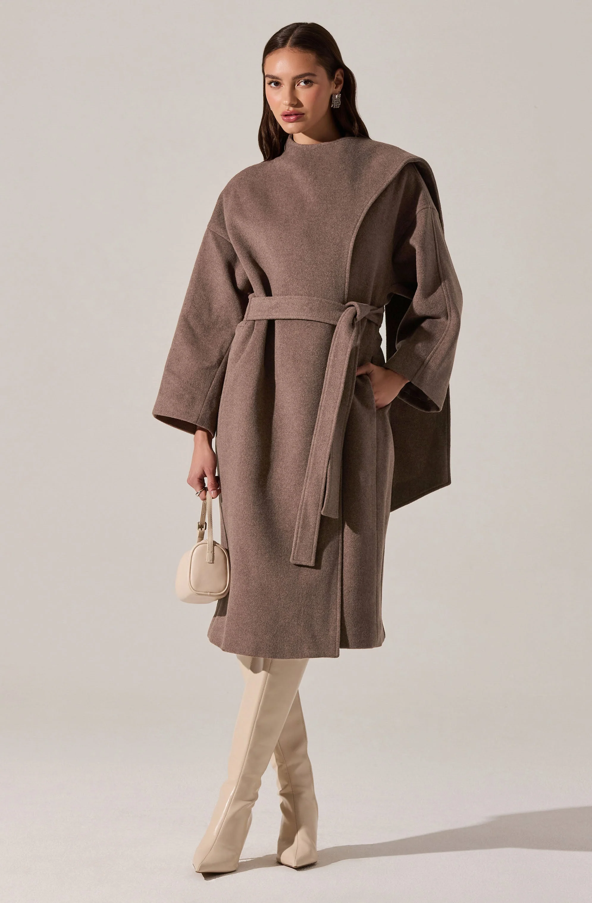Elaxi Longline Wrap Scarf Coat