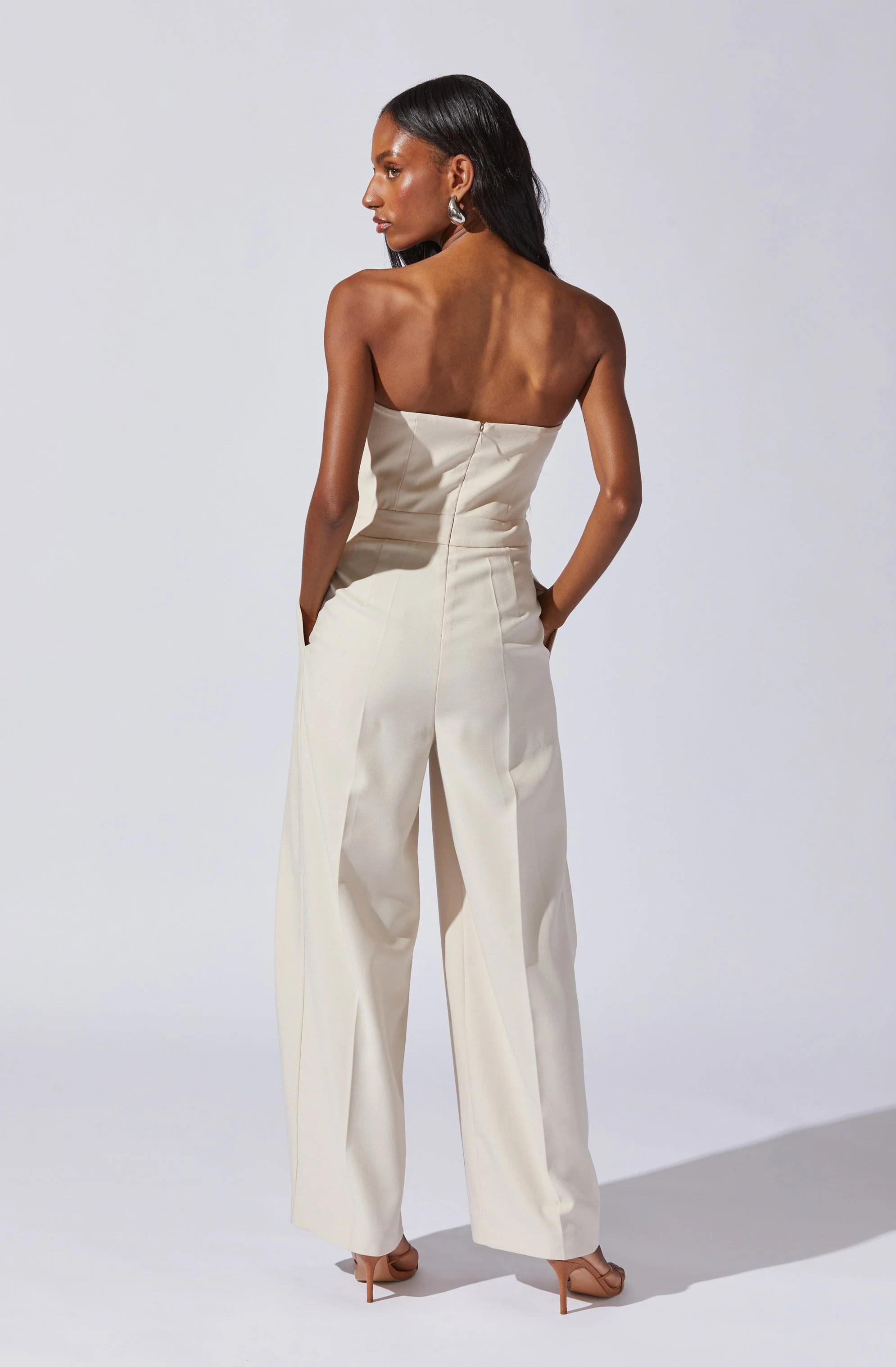 Bryony Tailored Pleat Belted Jumpsuit