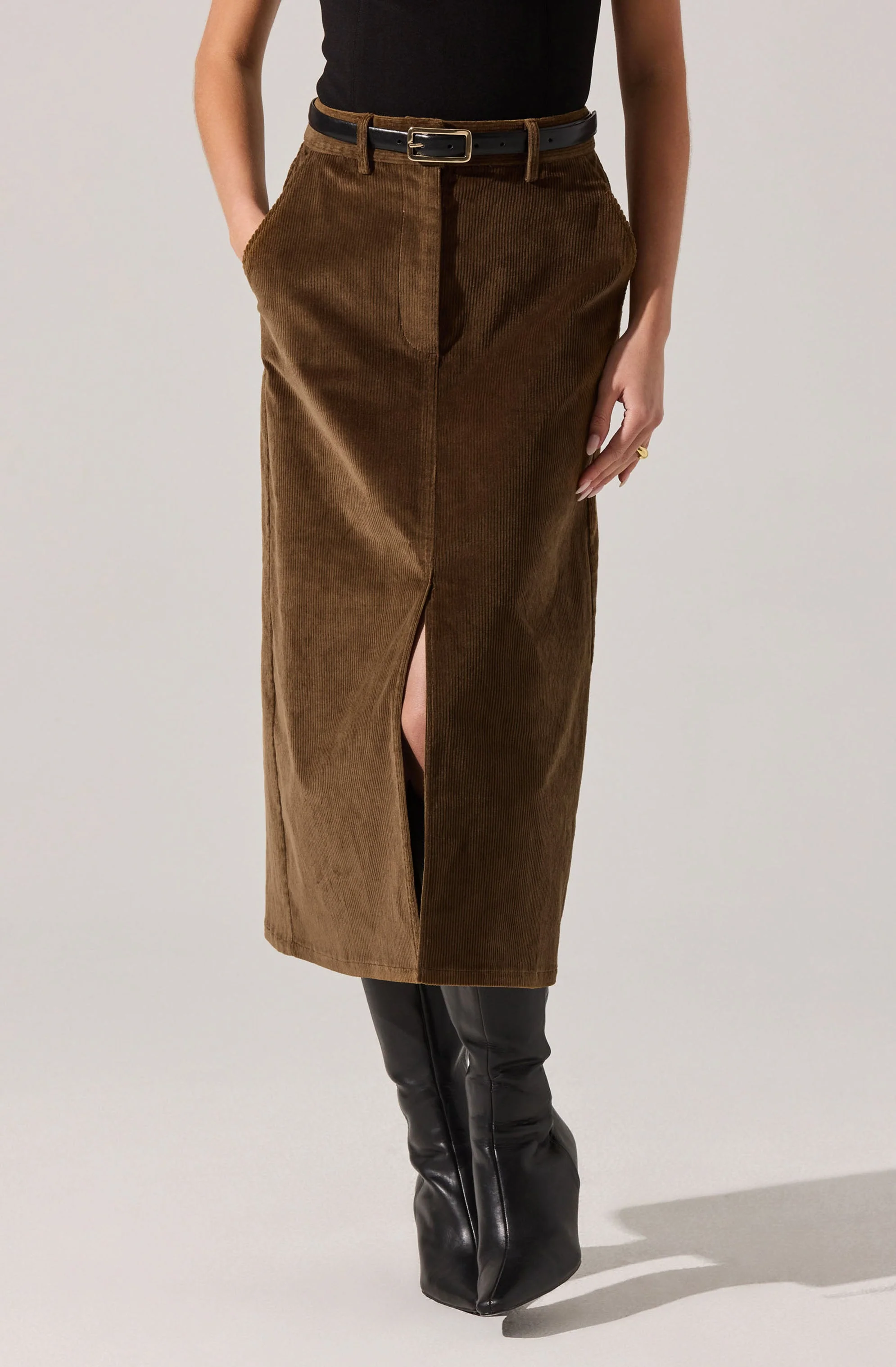 Rielle Corduroy Pencil Skirt