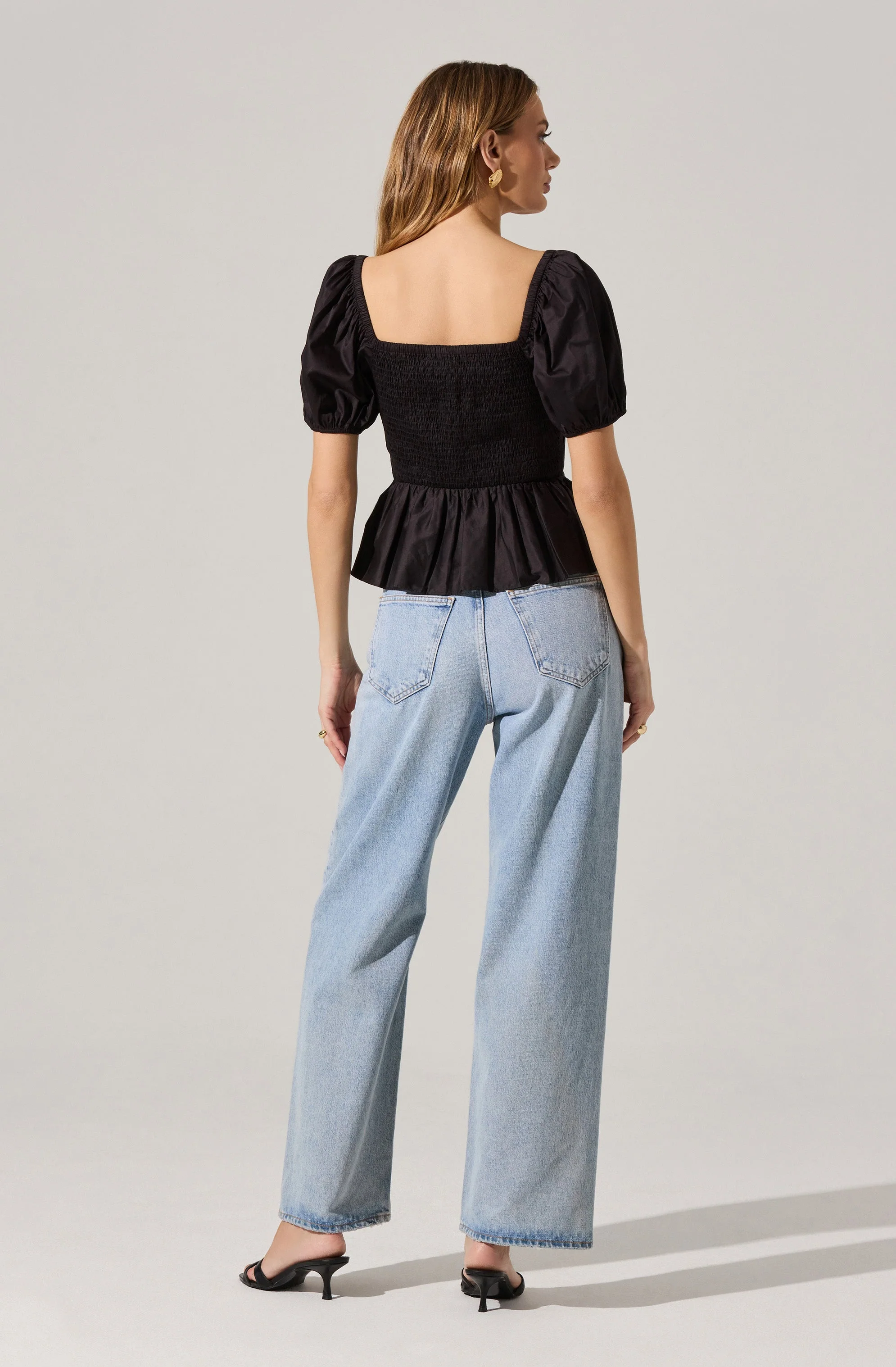 Bow Front Peplum Top