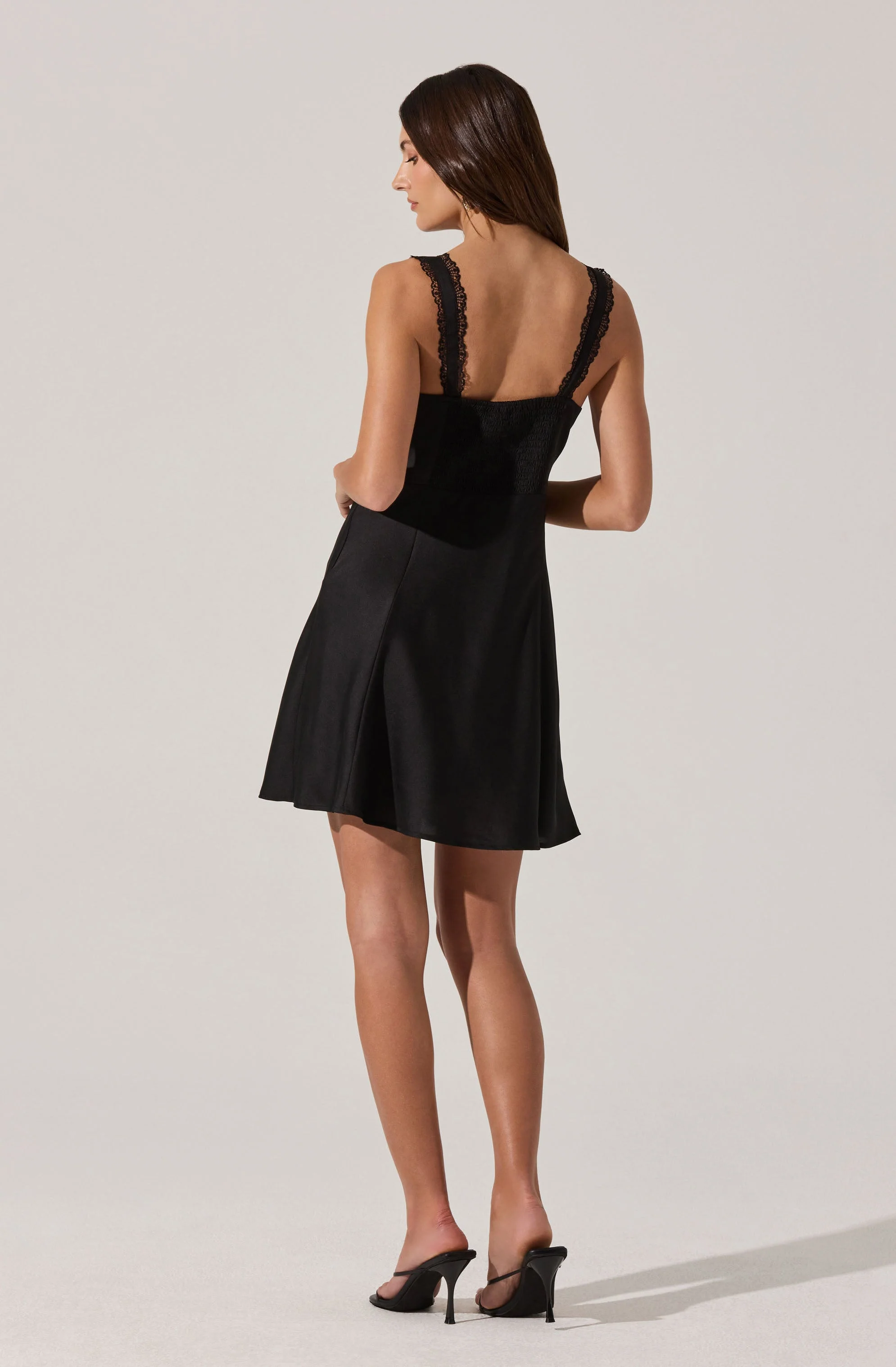 Alva Lace Trim Mini Dress