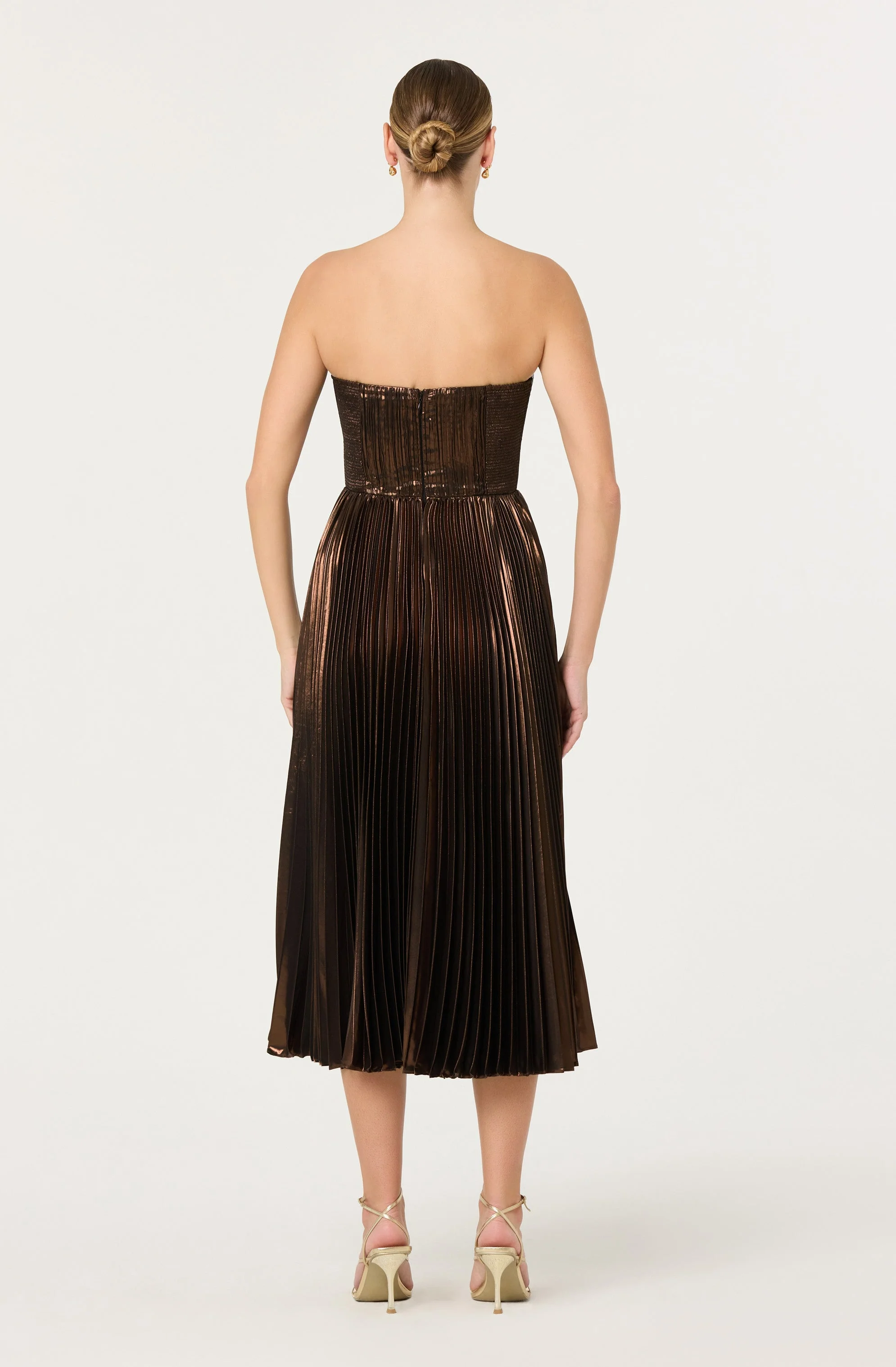 Ascella Pleated Midi Dress