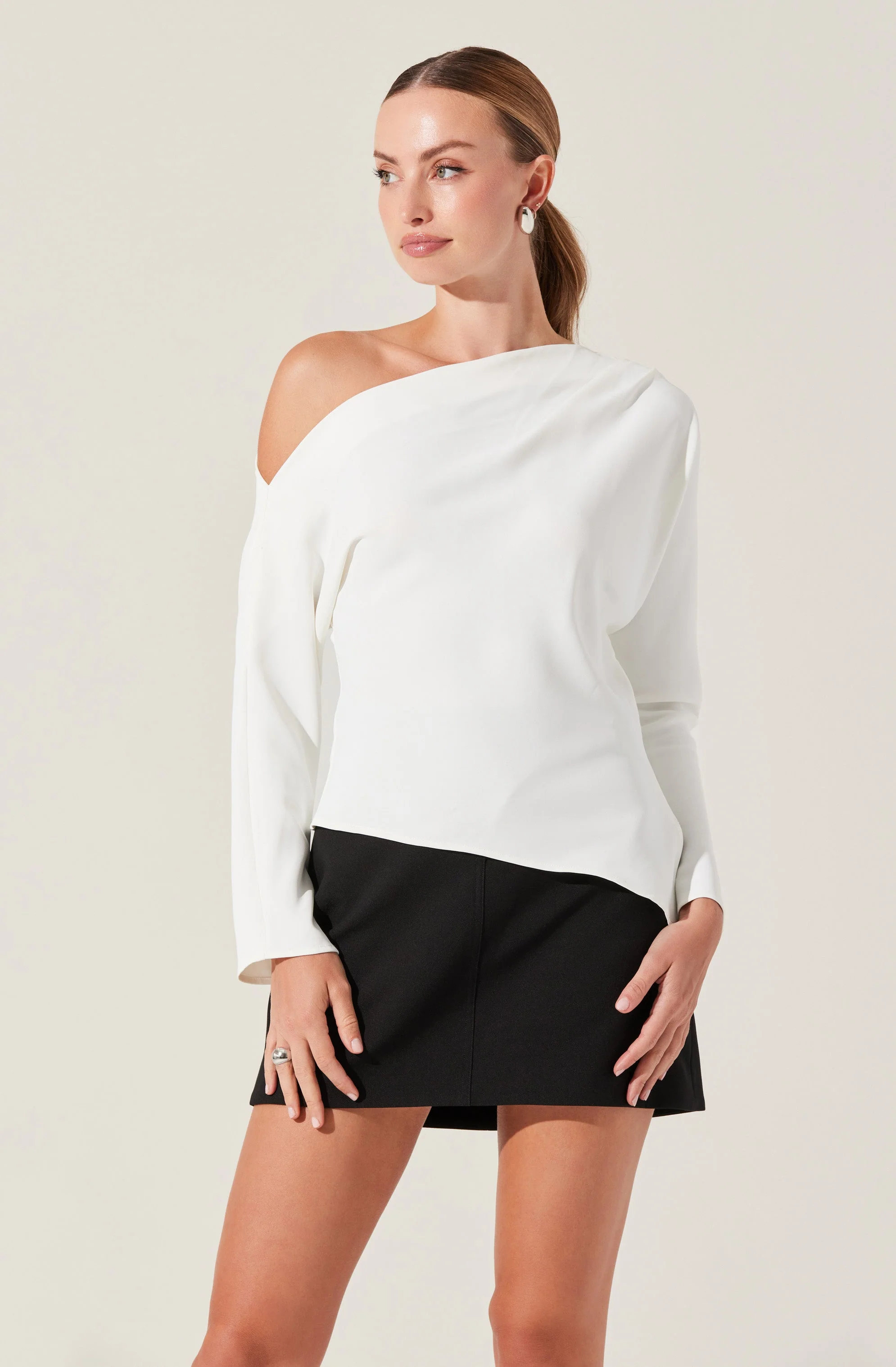 Orlia Off Shoulder Asymmetric Top