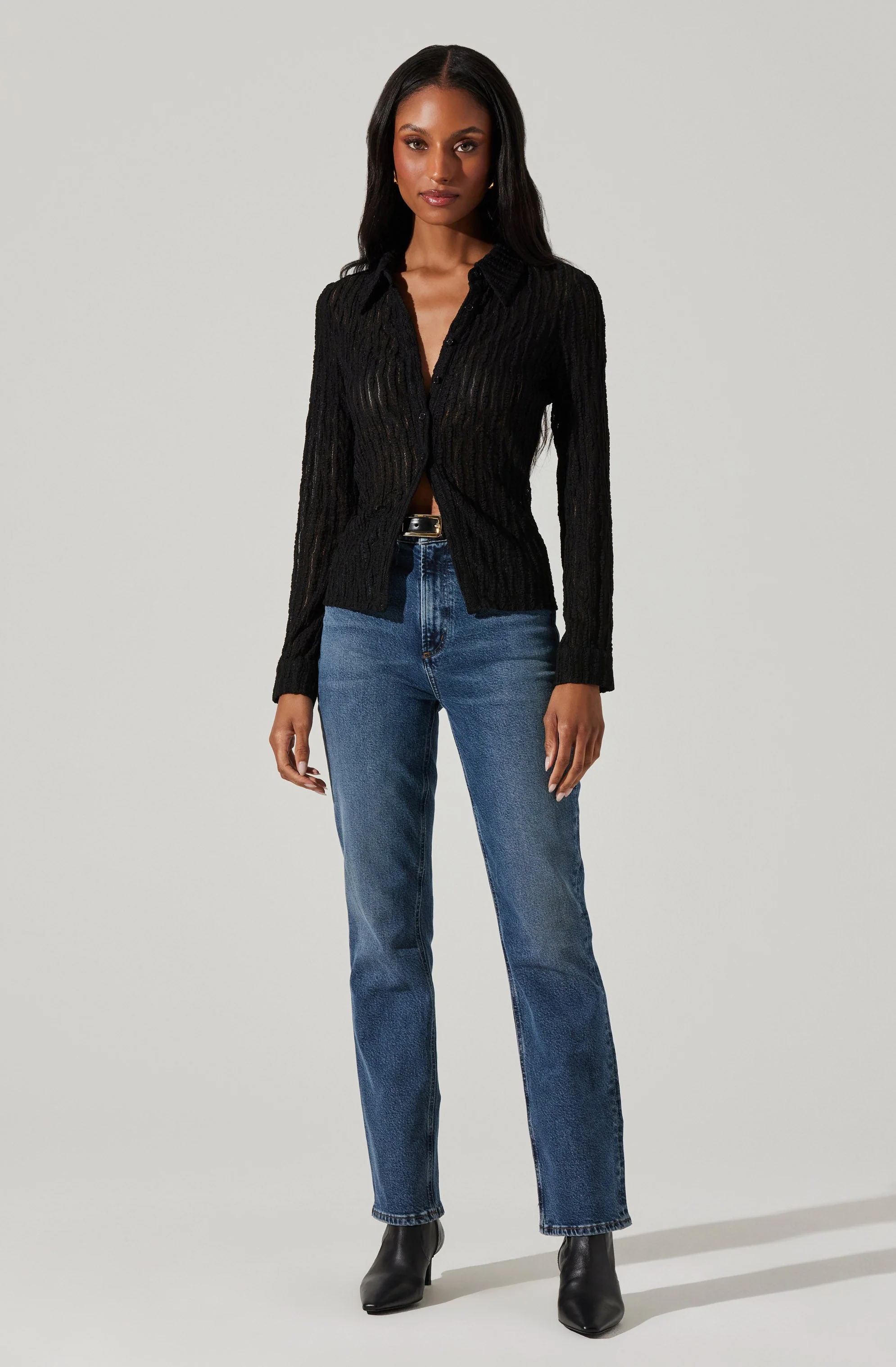 Iryna Sheer Textured Top