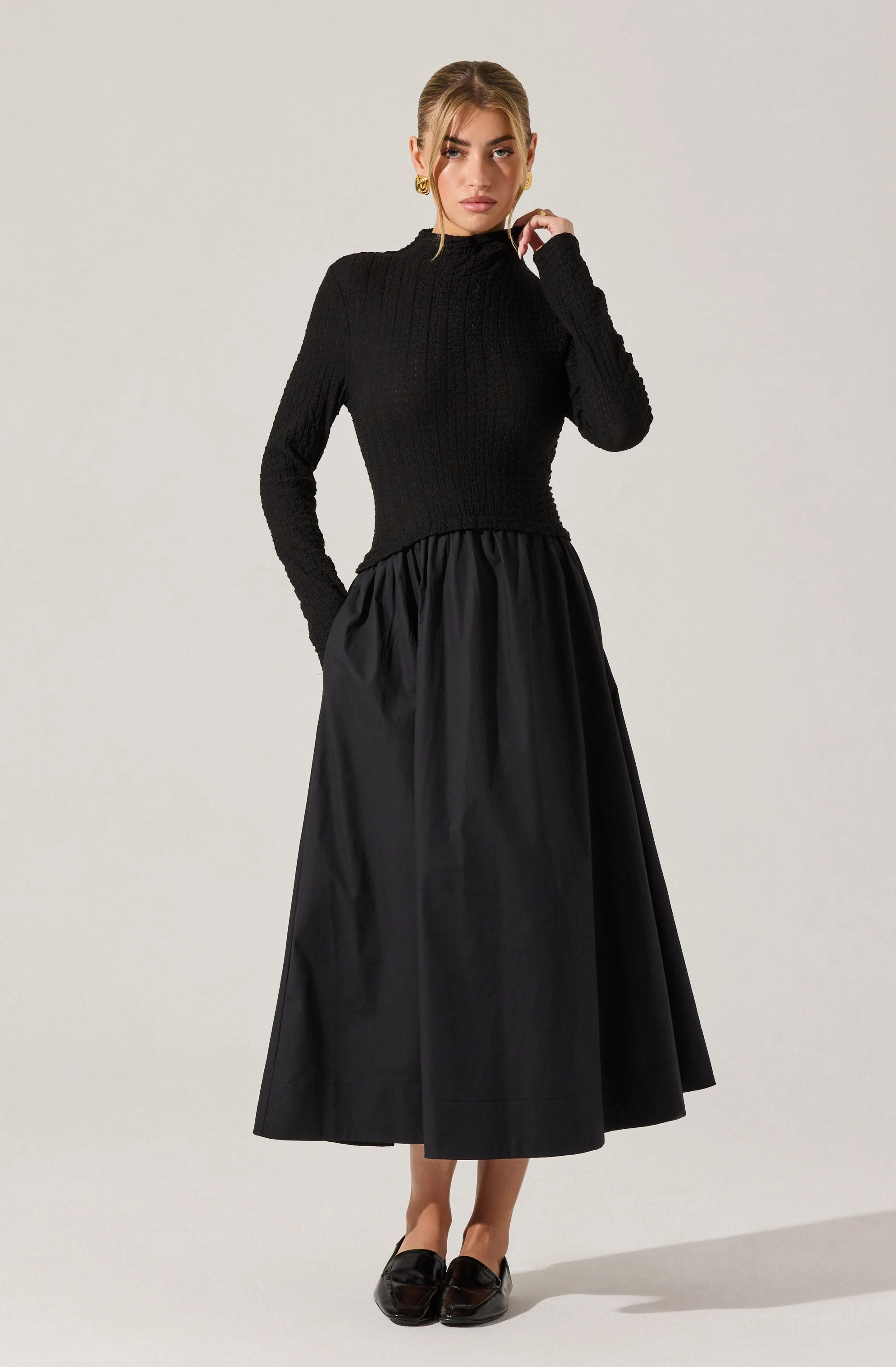 Kearney Mixed Media Midi Dress