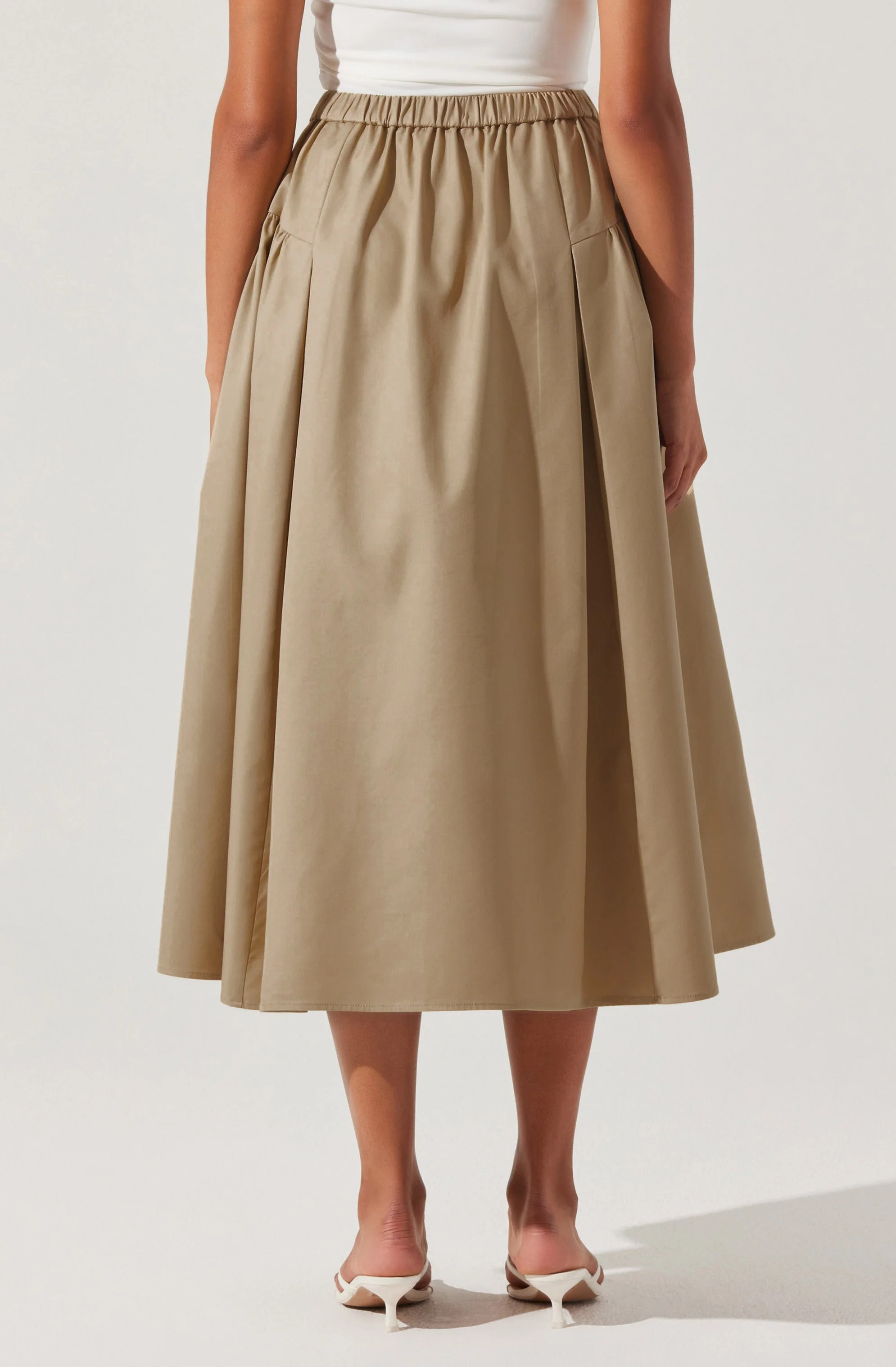 Laila Ruched Detail Midi Skirt