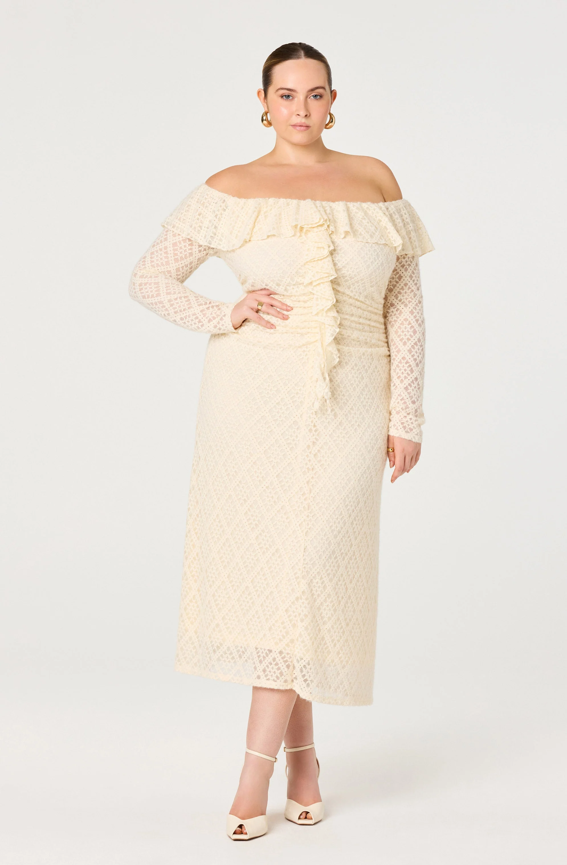 Dorian Ruffle Off Shoulder Dress