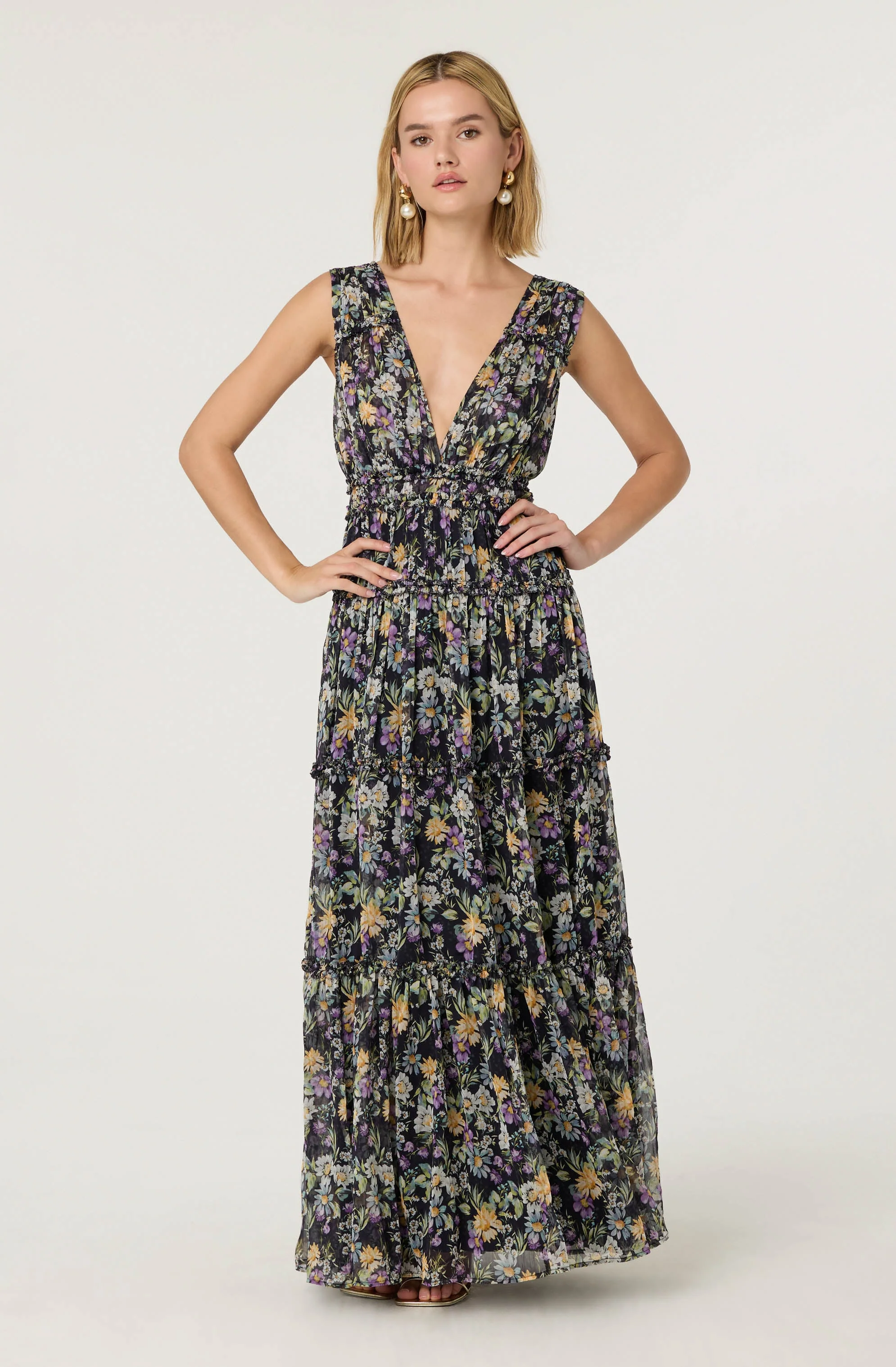 Edessa Tiered Ruffle Maxi Dress